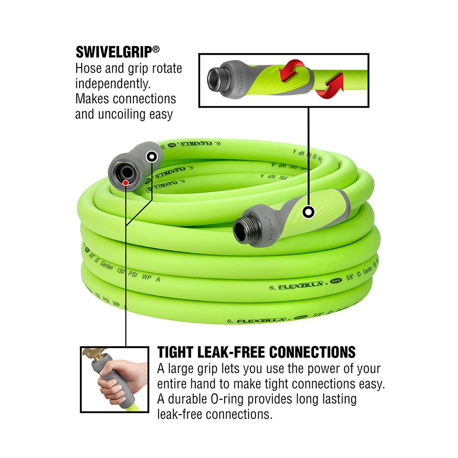 Legacy Flexzilla SwivelGrip 5/8 in. D X 50 ft. L Medium Duty Premium Grade Garden Hose