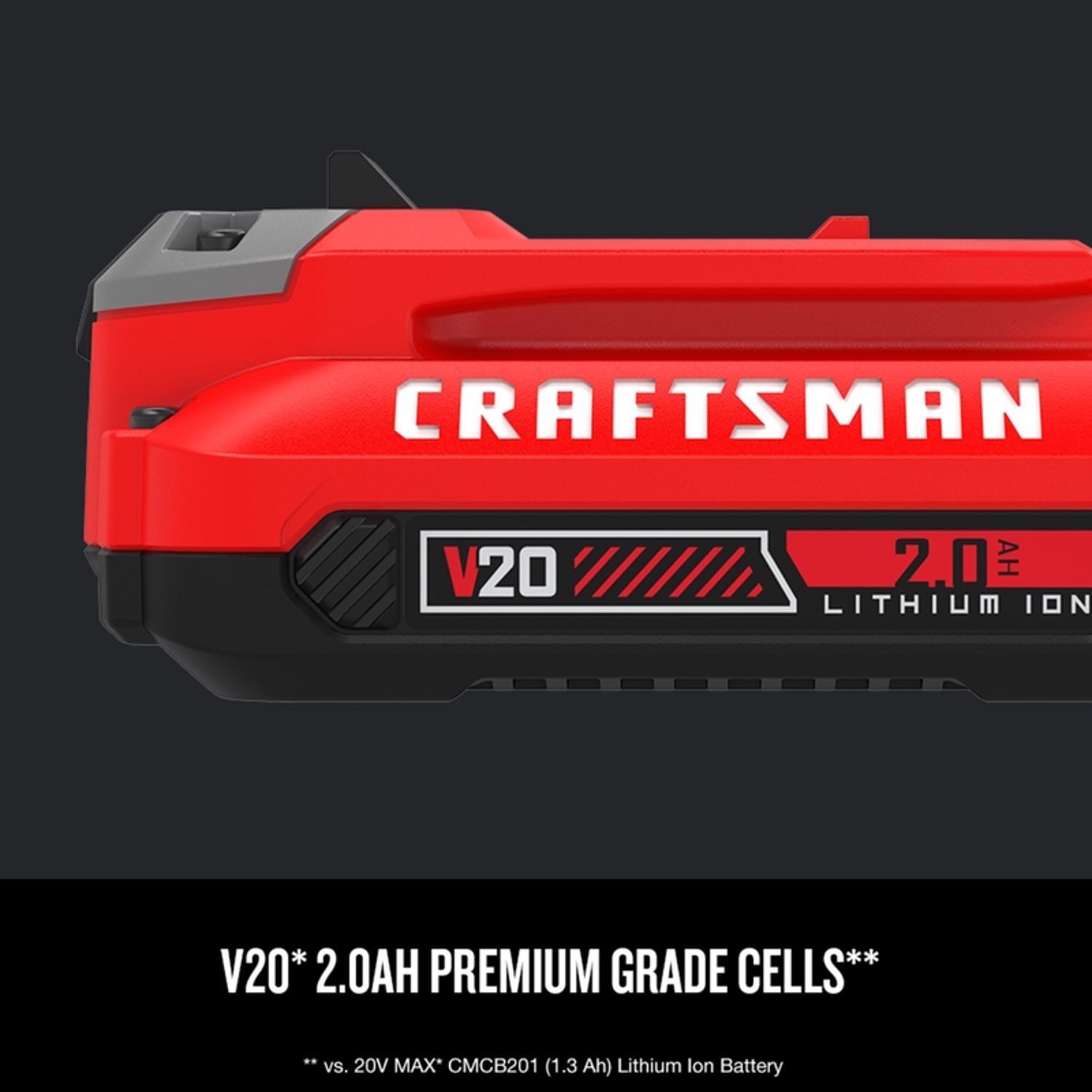 Craftsman V20 2 Ah Lithium-Ion Starter Kit 3 pc