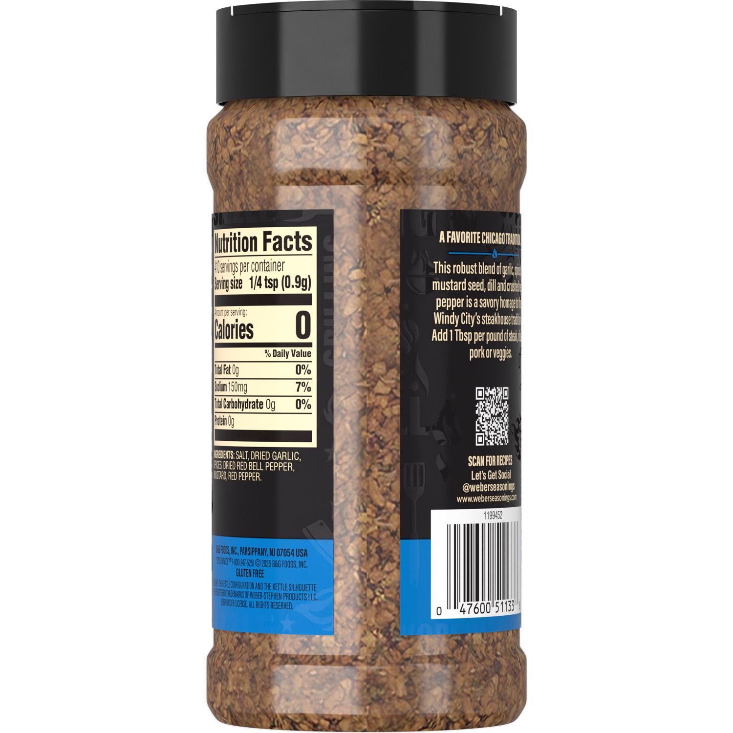 Weber Gluten Free Chicago Steak Seasoning 13 oz