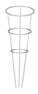 Glamos Gray Galvanized Steel Tomato Cage 33 in. H x 12 in. L x 12 in. W