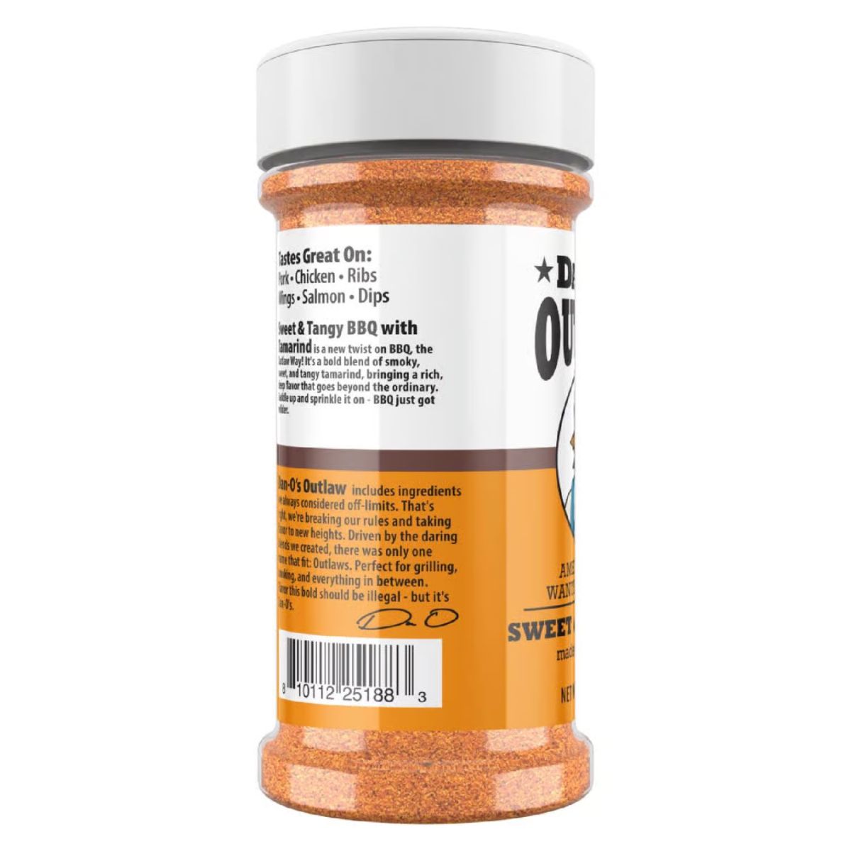Dan-O's Outlaw Sweet & Tangy BBQ Seasoning 8.5 oz.