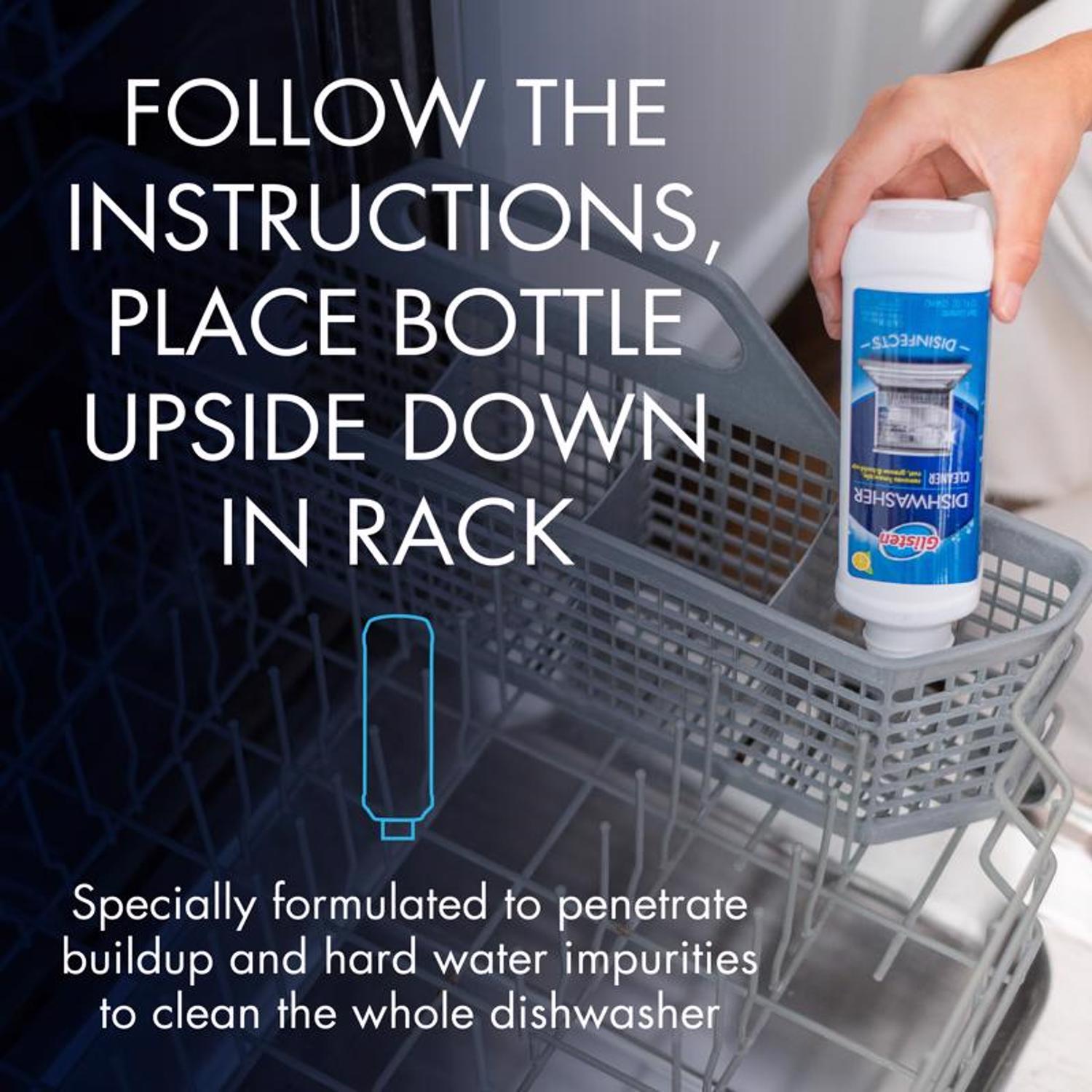 Glisten Dishwasher Lemon Scent Cleaner and Disinfectant 12 oz 1 pk