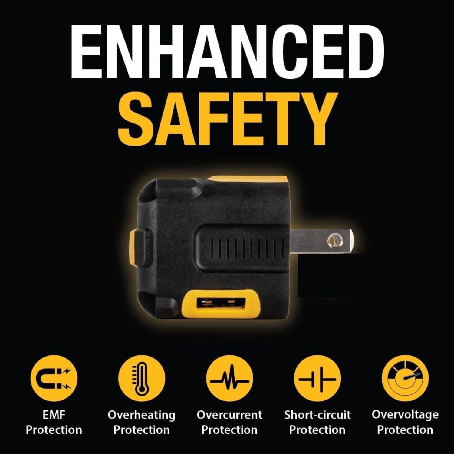 DeWalt 2 Port USB Wall Charger 1 pk