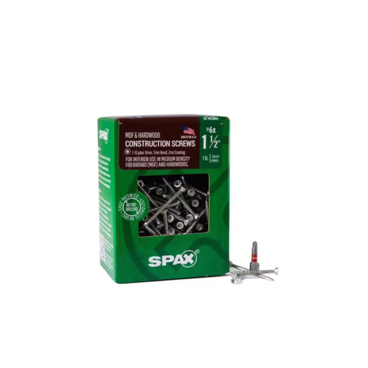 SPAX MDF No. 6 in. x 1-1/2 in. L Star Trim Head Serrated Construction Screws