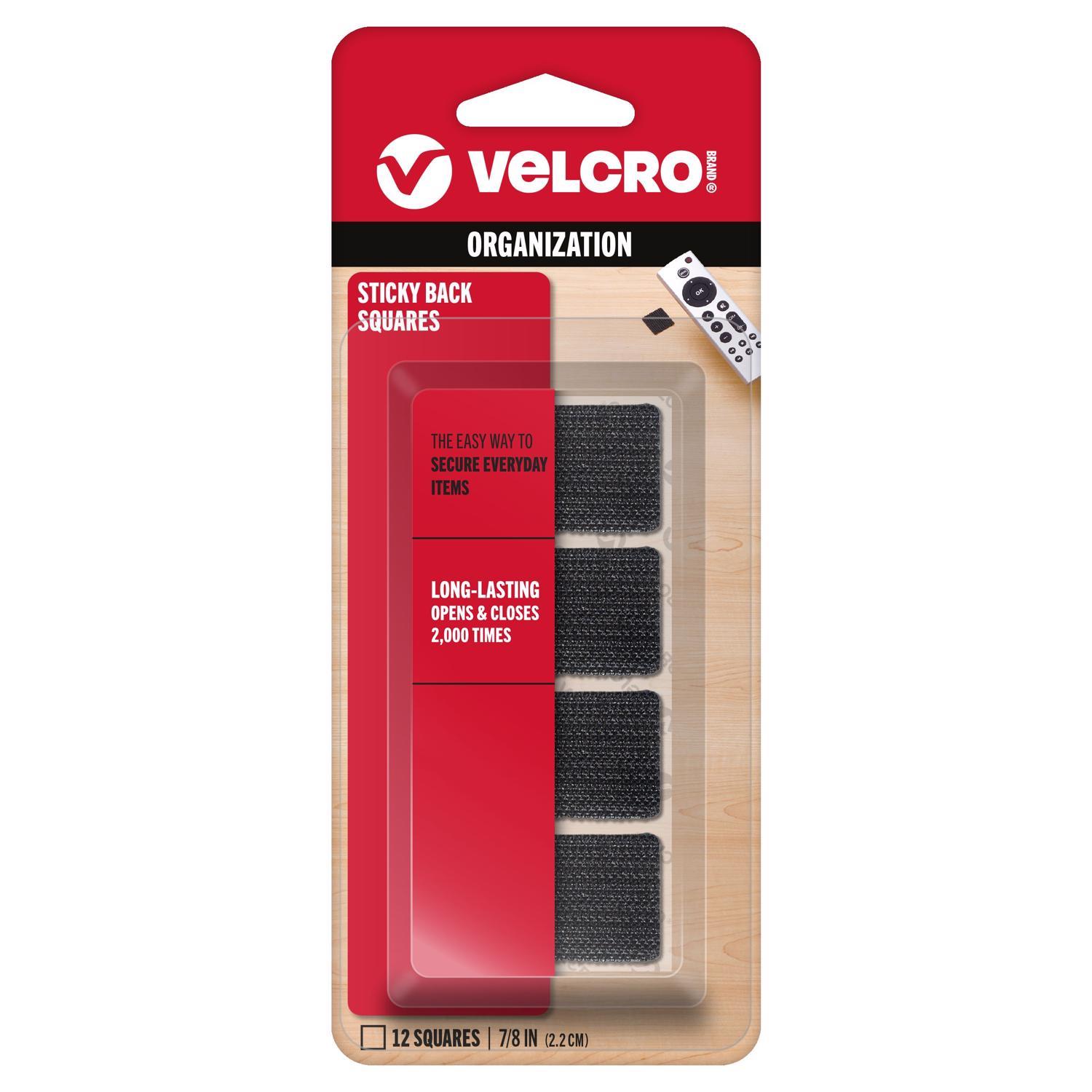 VELCRO Brand Sticky Back Small Nylon Hook and Loop Fastener 7/8 in. L 12 pk