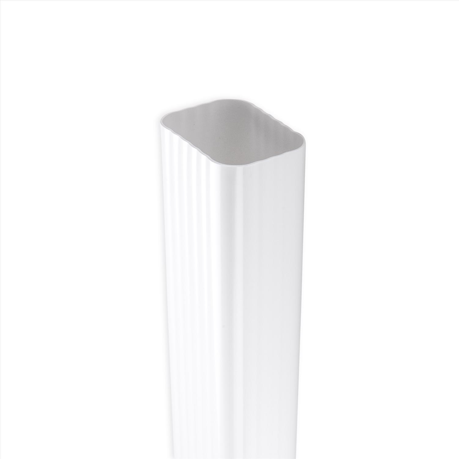 Amerimax 2 in. H X 3 in. W X 10 ft. L White Vinyl Rectangular Downspout