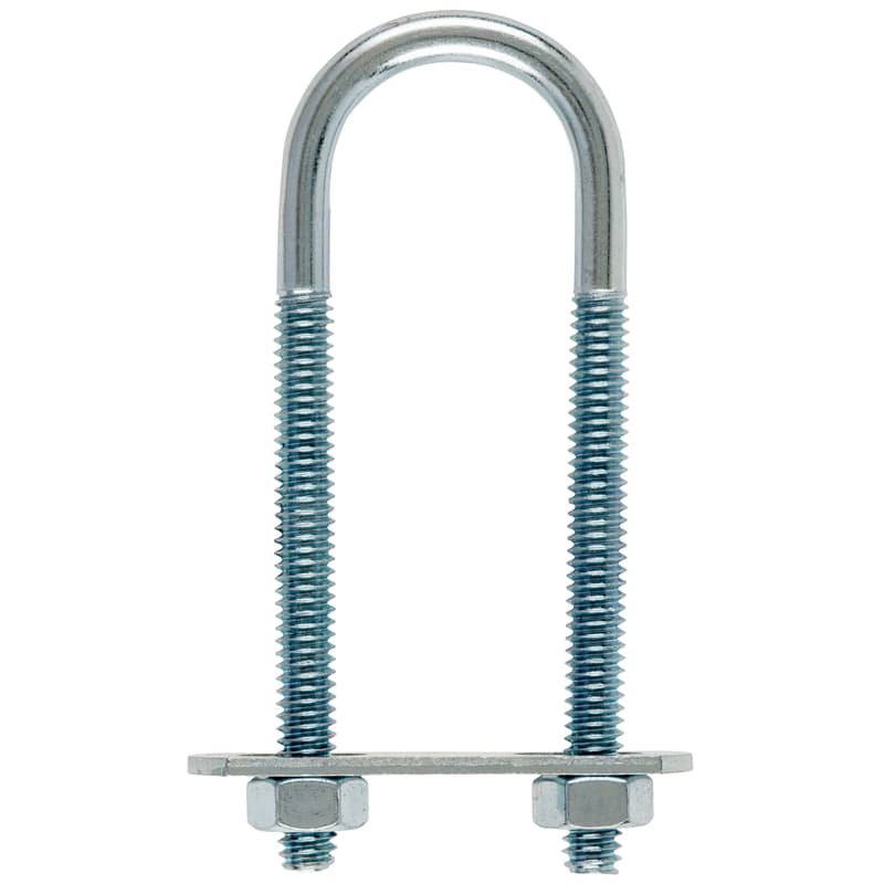 Hampton 1/4 in. X 1 in. W X 3-1/4 in. L Coarse Zinc-Plated Steel U-Bolt