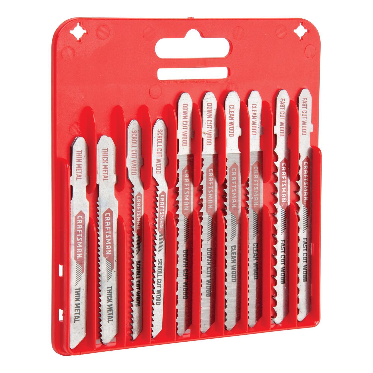 Craftsman High Carbon Steel T-Shank Jig Saw Blade Set 13 pc