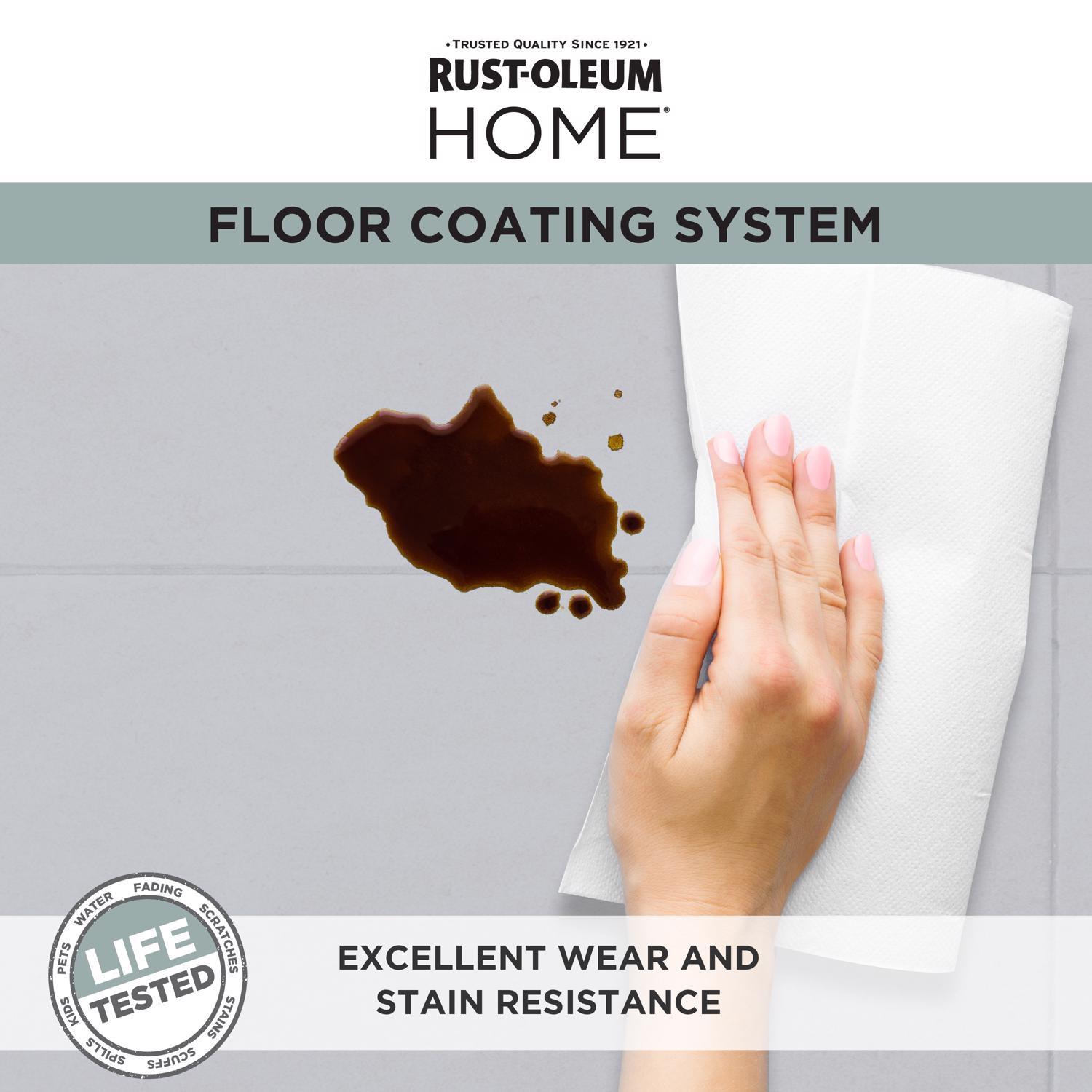 Rust-Oleum Home Matte Clear Water-Based Floor Coating Step2 1 qt