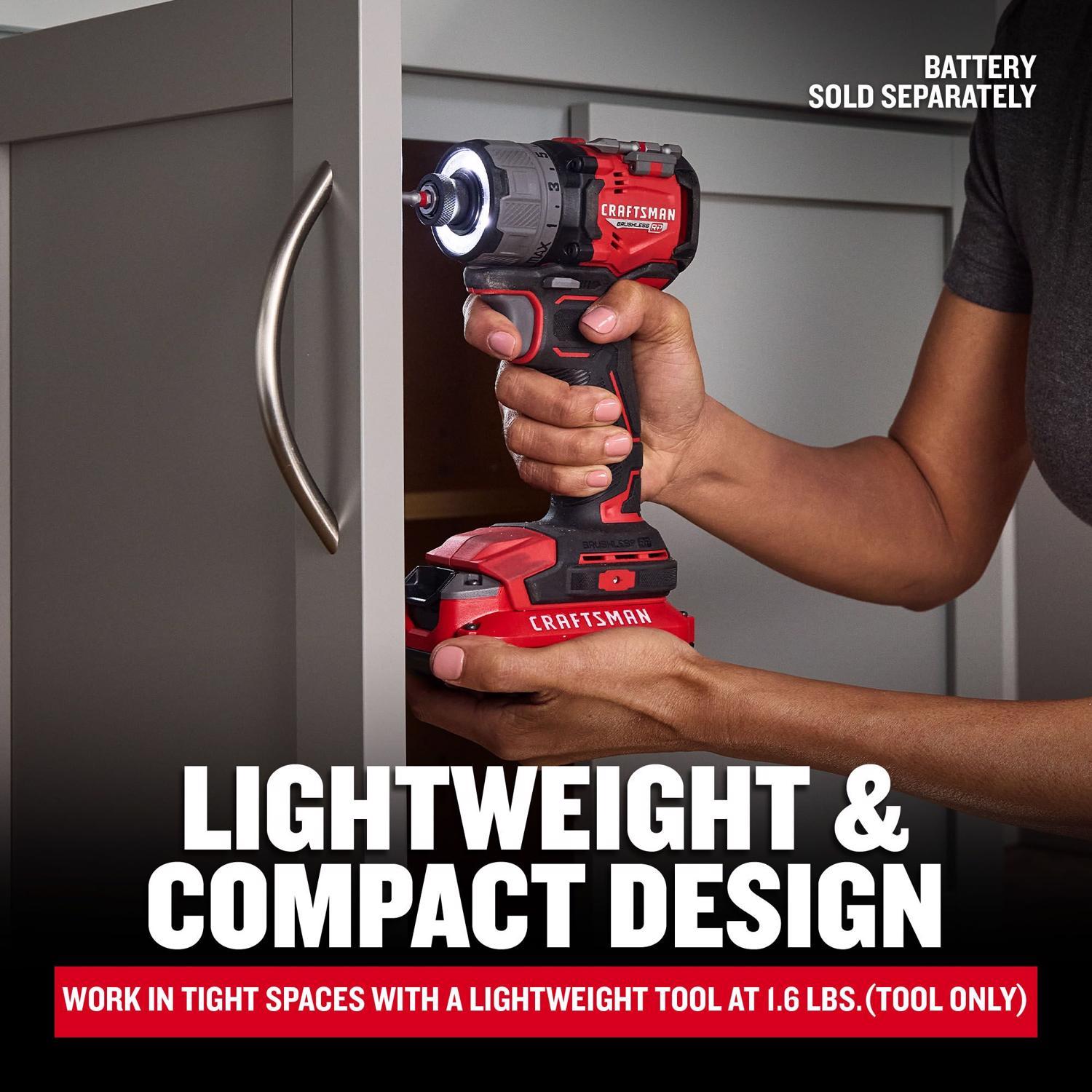 CRAFTSMAN V20 Brushless RP Brushless Cordless Powered Screwdriver Tool Only