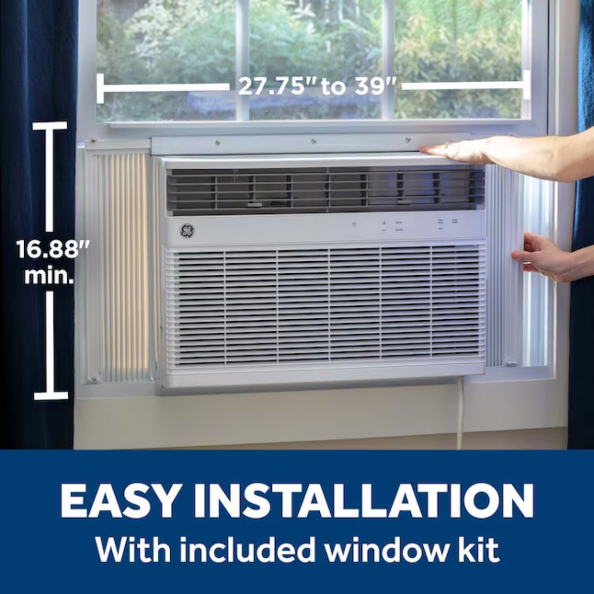 GE Extra Large Room Window Air Conditioner with Heater, Remote Included ( 240-Volt, 18300-BTU )