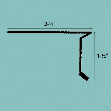 Eave Strip Clay Galvanized Small
