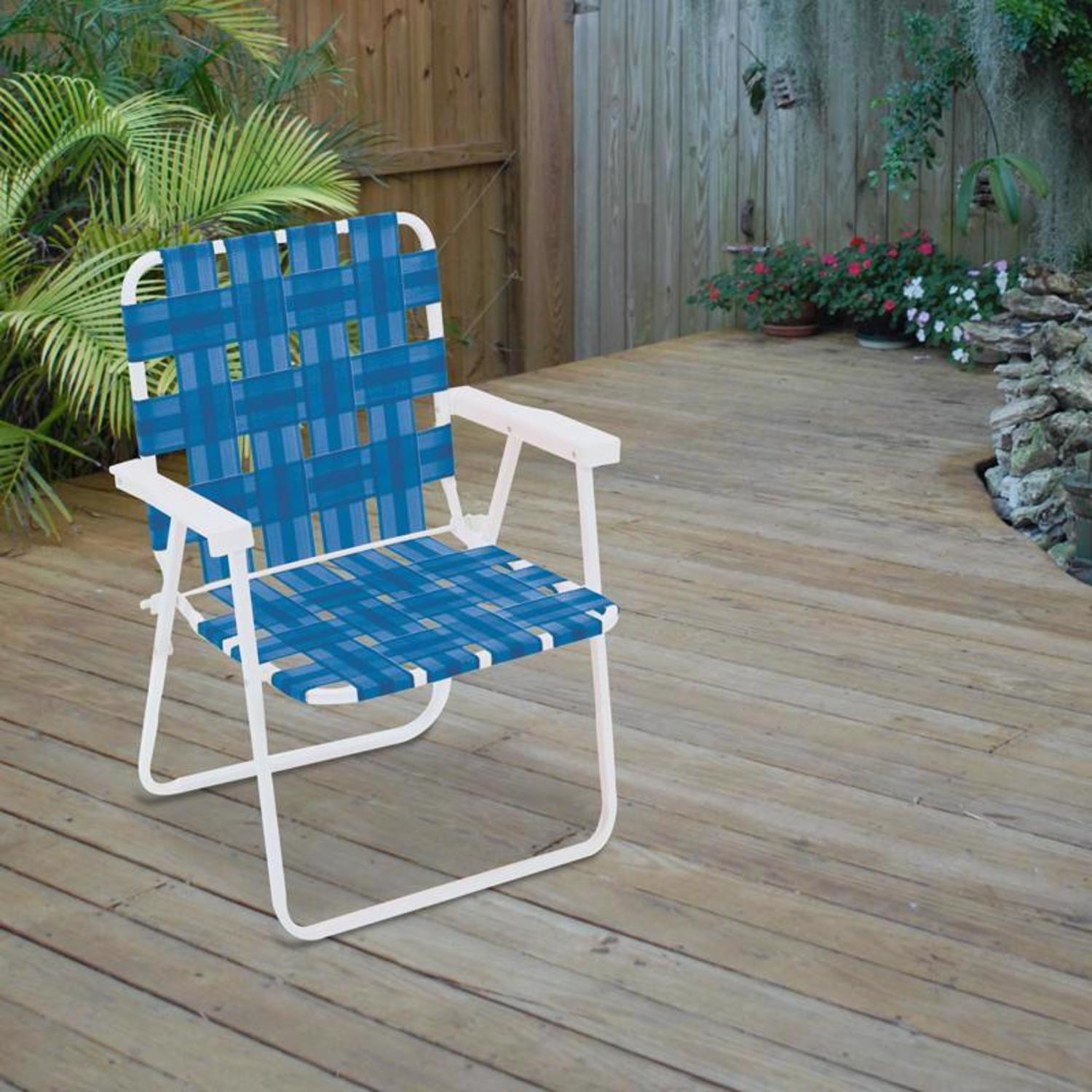 Rio Brands Assorted Folding Web Chair COLOR MAY VARY