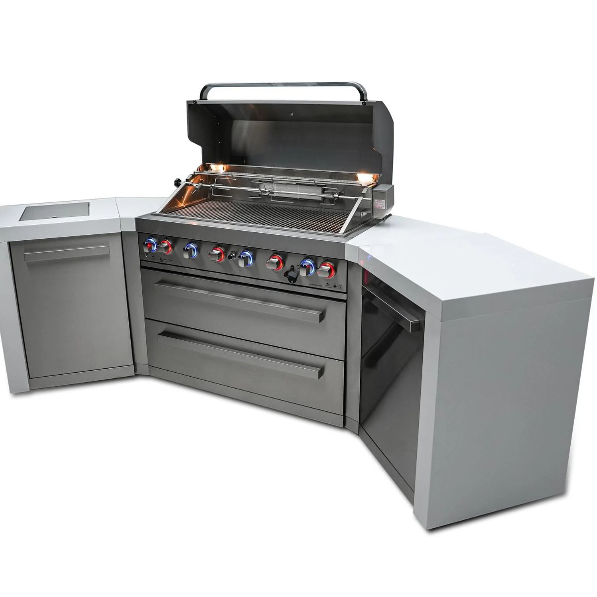 Mont Alpi  6-Burner Deluxe island with 45-degree corners