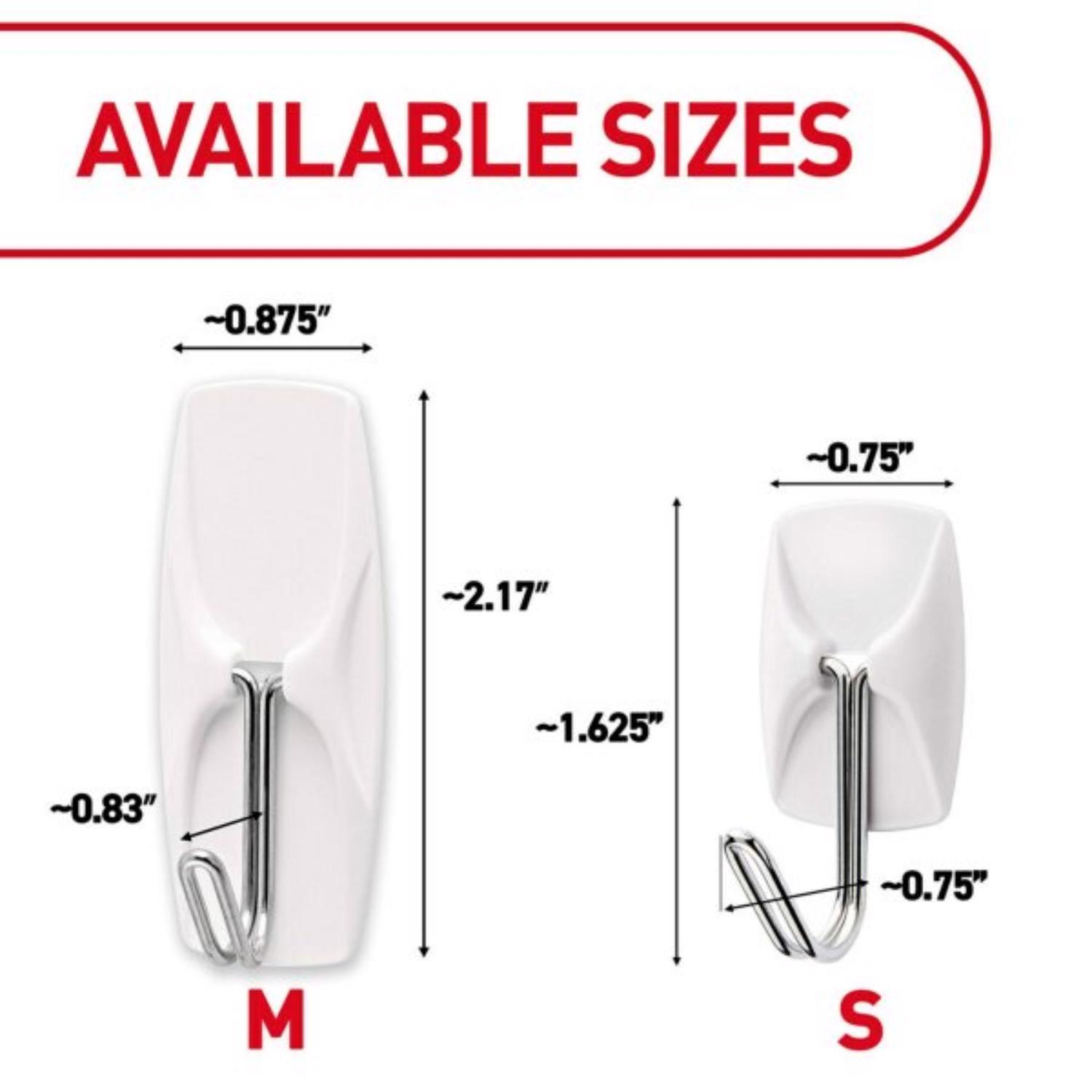 3M Command Small Plastic Wire Hooks 1.625 in. L 3 pk