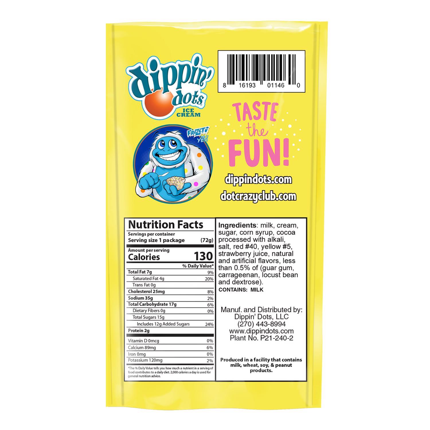 Dippin' Dots Beaded Ice Cream Banana Split Ice Cream Mix 3 oz Pouch