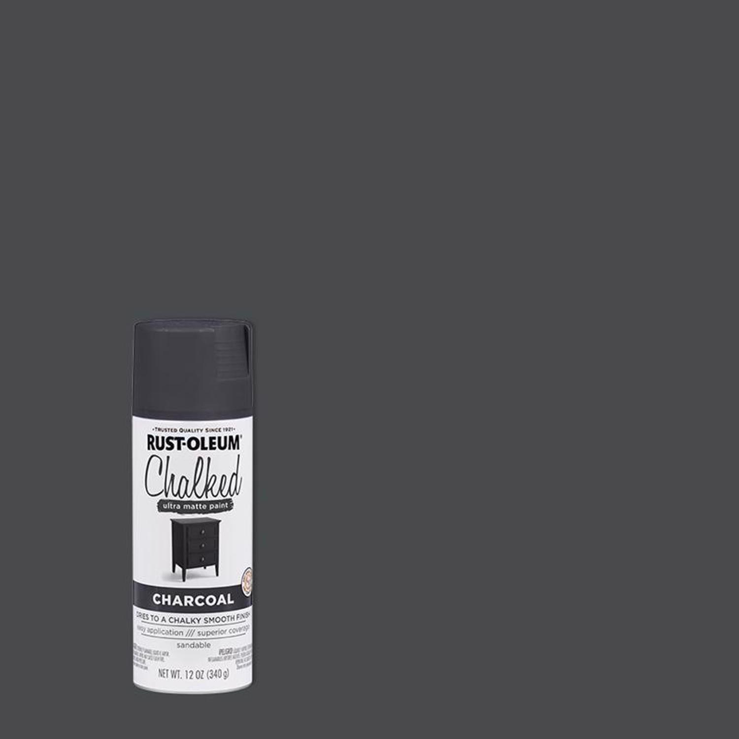 Rust-Oleum Chalked Matte Charcoal Chalky Finish Paint 12 oz