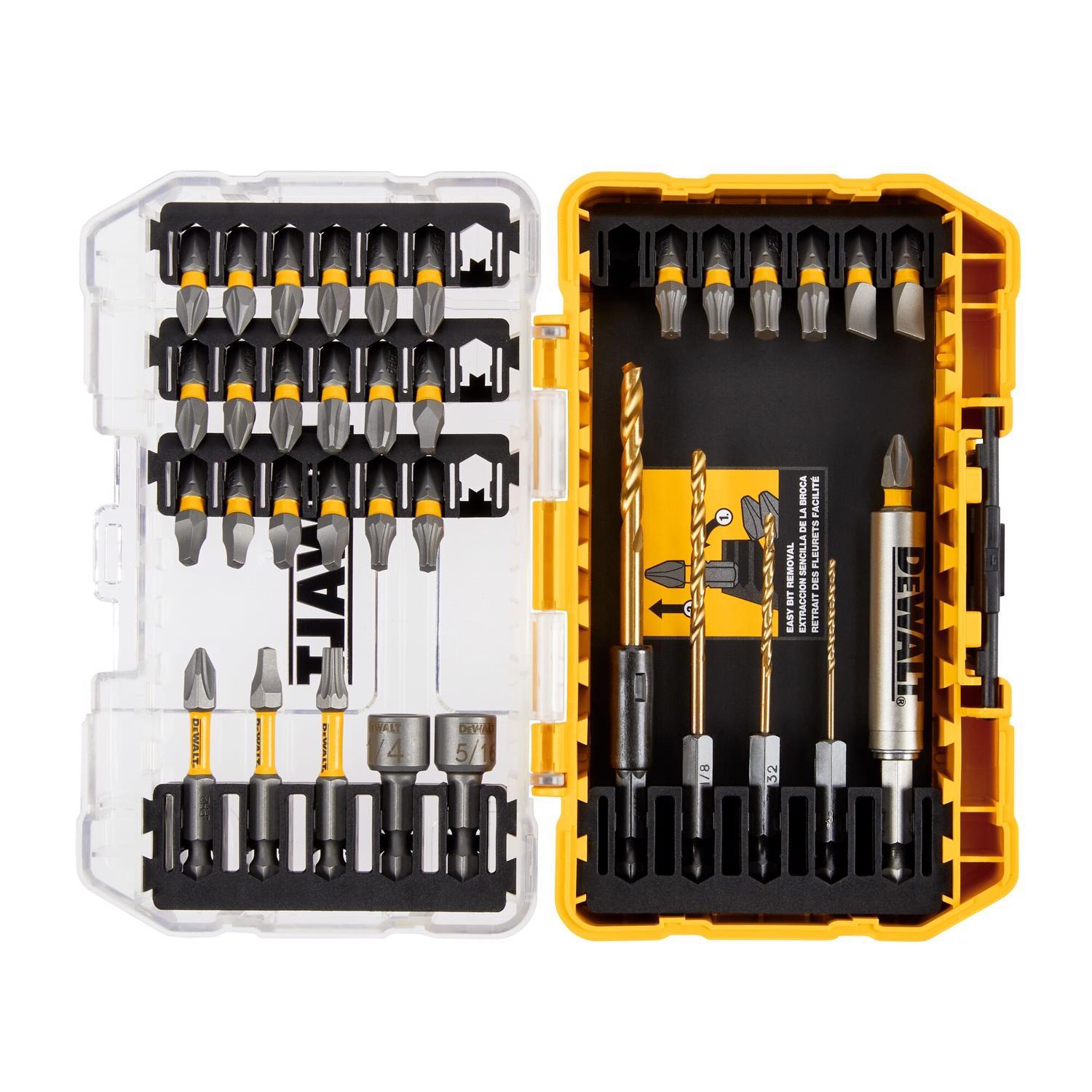 DEWALT Max Fit Assorted Screwdriving Bit Set S2 Tool Steel 35 pc