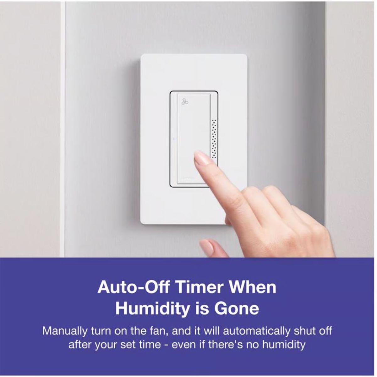 Lutron XactSense Humidity Sensor 3 amps Single Pole Bathroom Exhaust Smart-Enabled Switch White 1 Pack