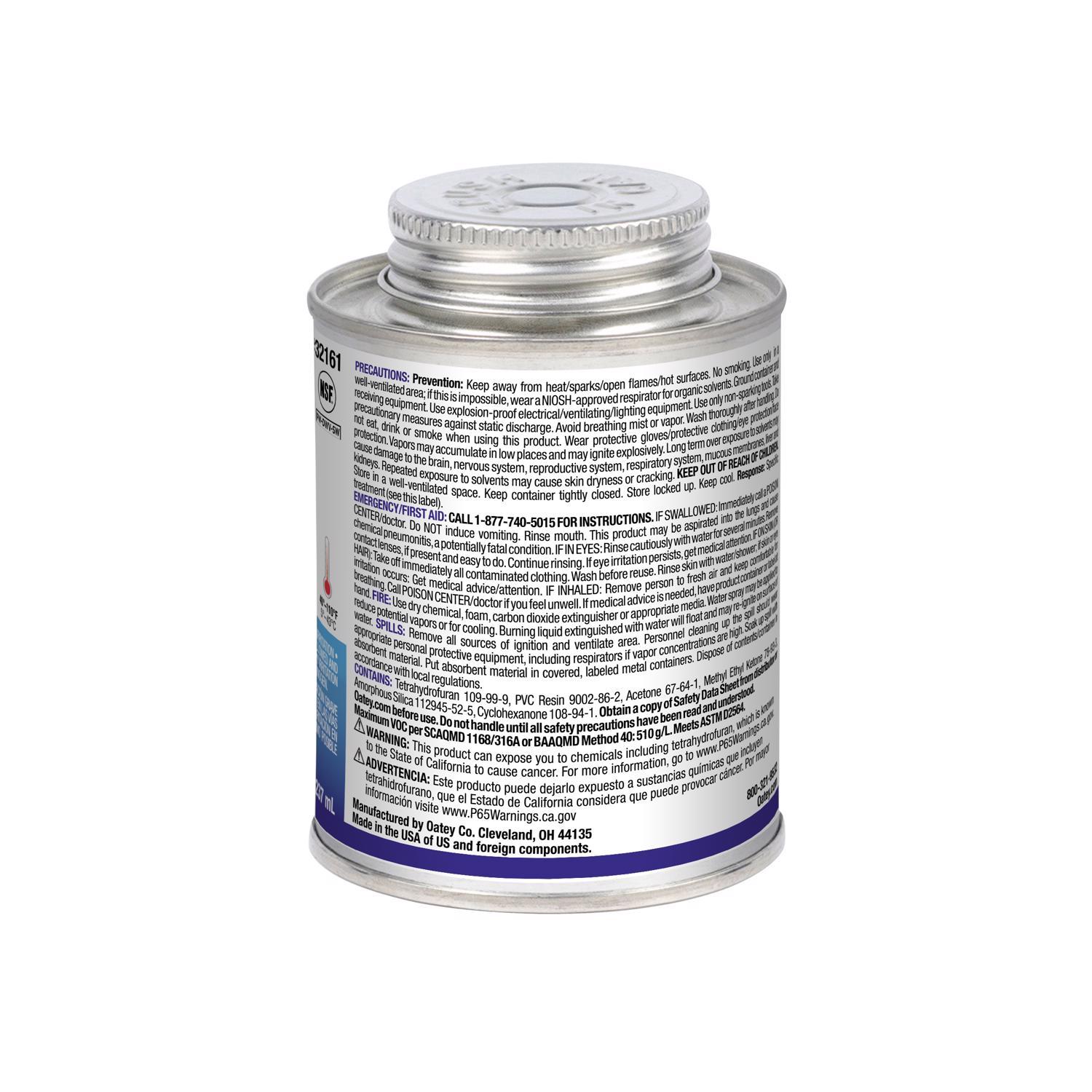 Oatey Lava Hot Blue Cement For PVC 8 oz