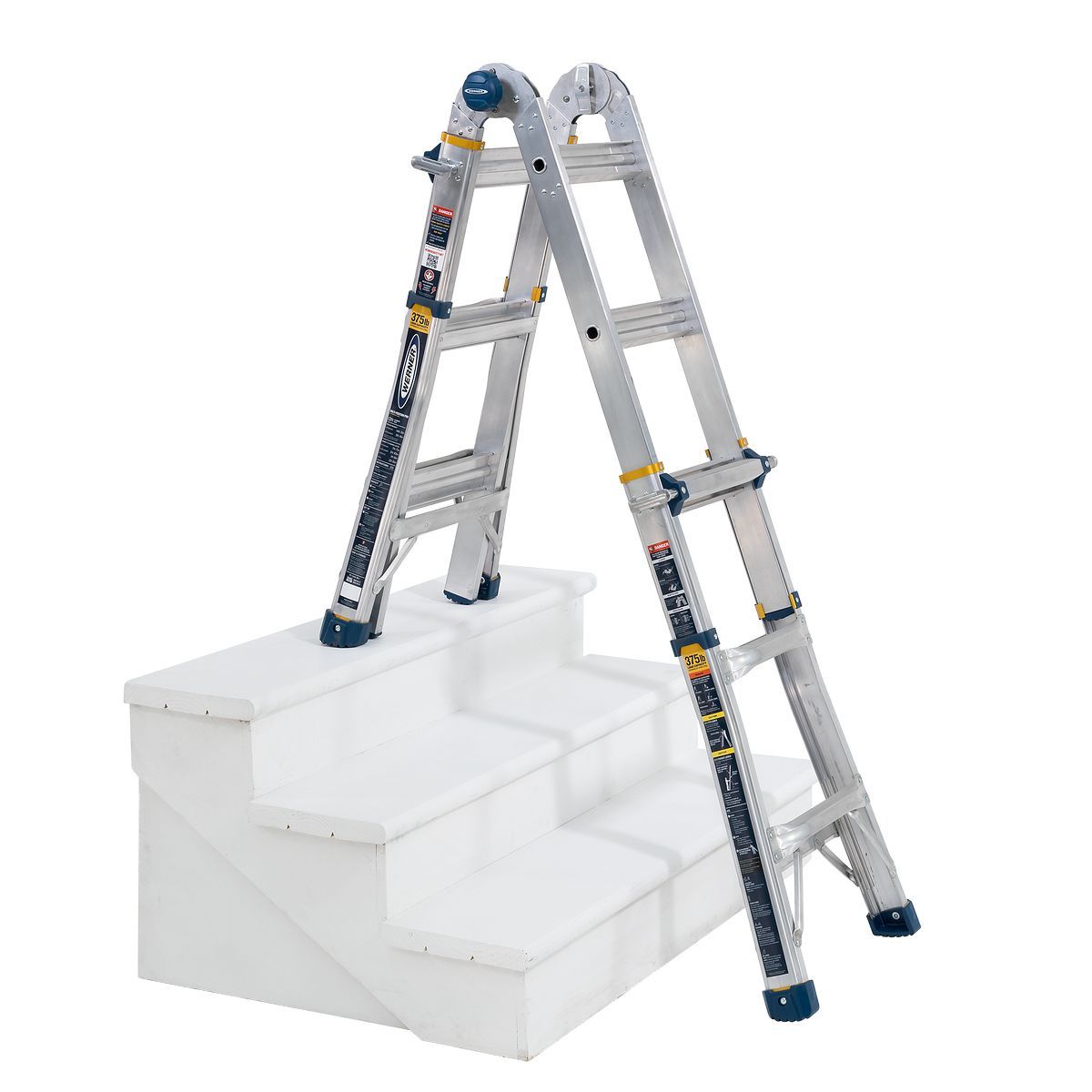 Werner 5 in 1 Multi Position Pro 14 ft. 375 lb. Ladder