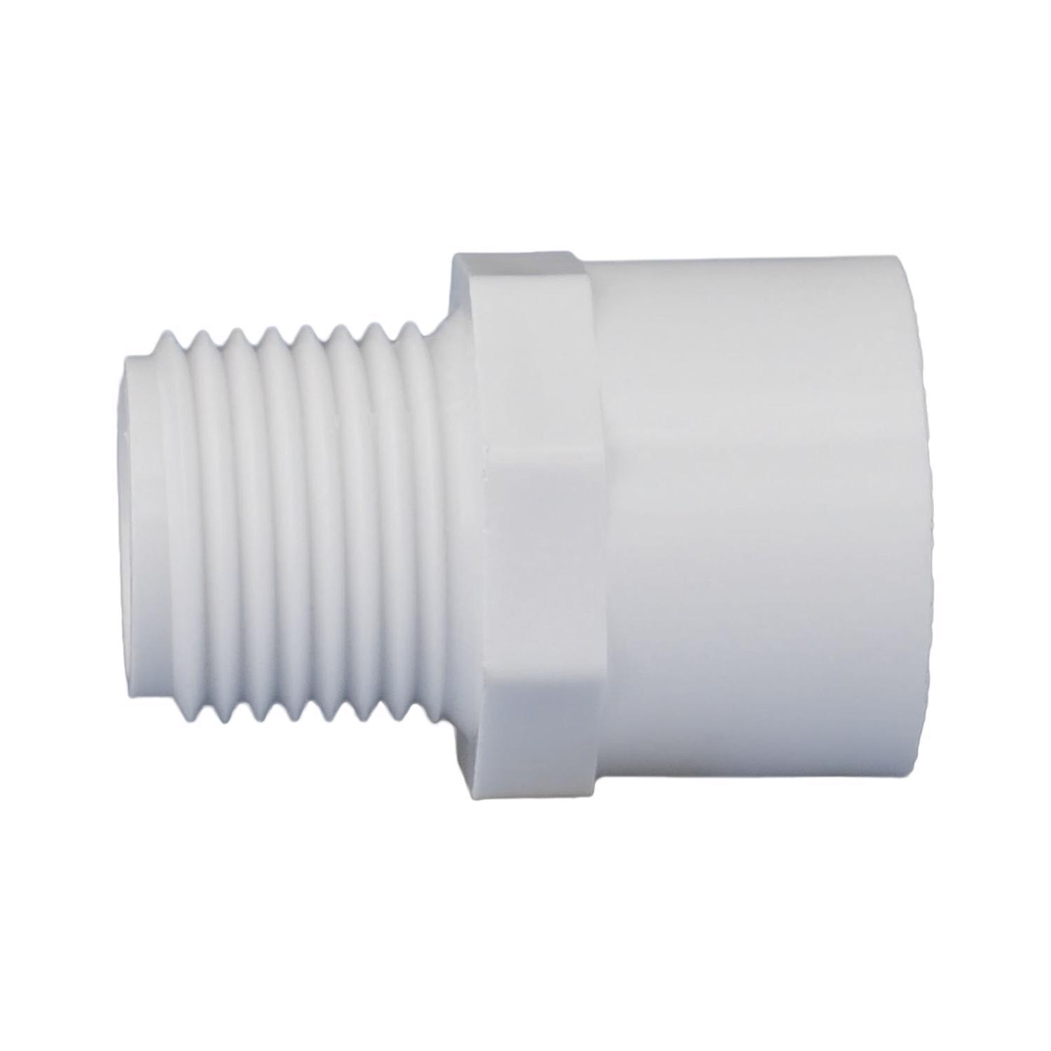 Charlotte Pipe Schedule 40 1/2 in. Slip X 1/2 in. D MPT PVC Pipe Adapter 1 pk