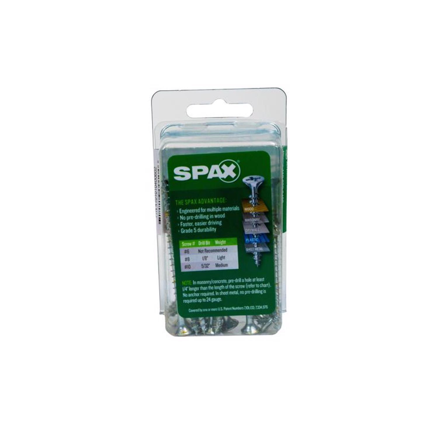 SPAX Multi-Material No. 8 in. X 2-1/2 in. L Phillips/Square Flat Head Serrated Construction Screws