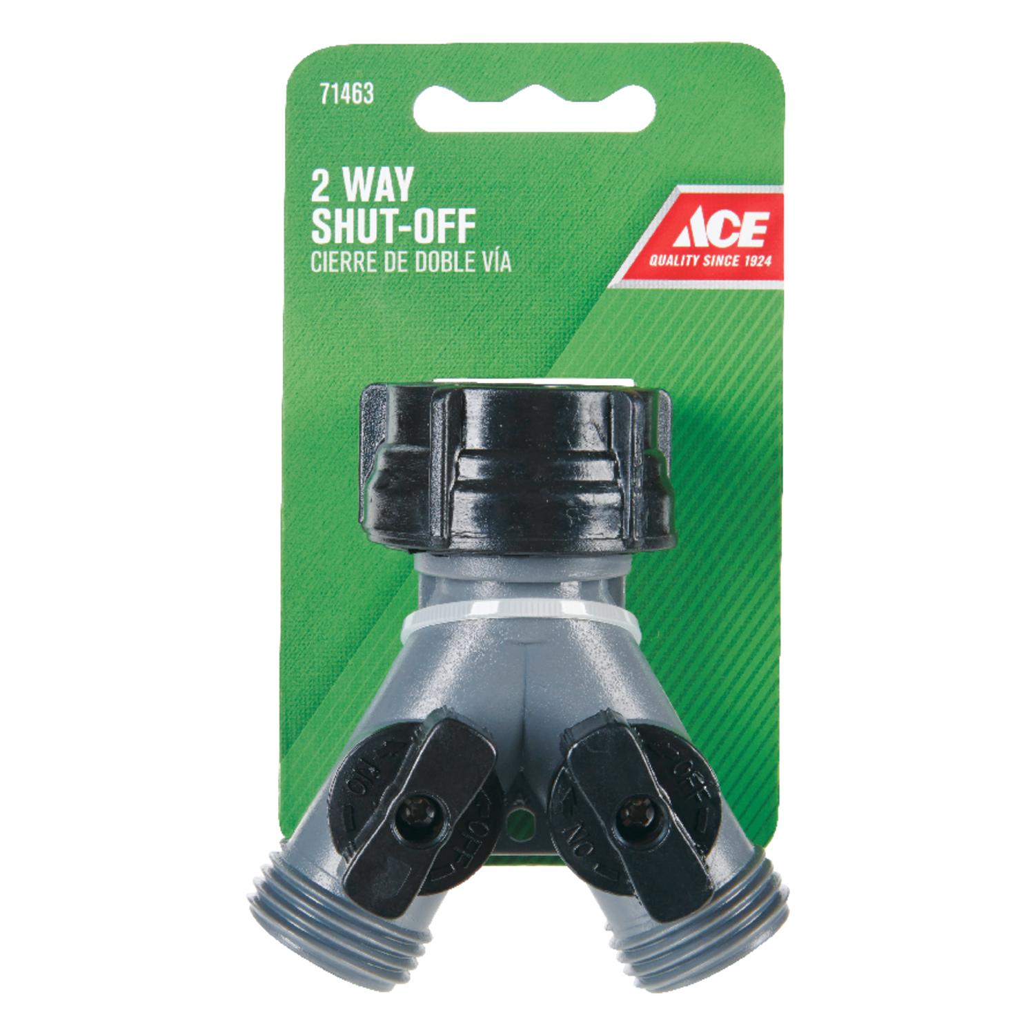 Ace Plastic Threaded Female/Male 2-Way Shut-off Valve