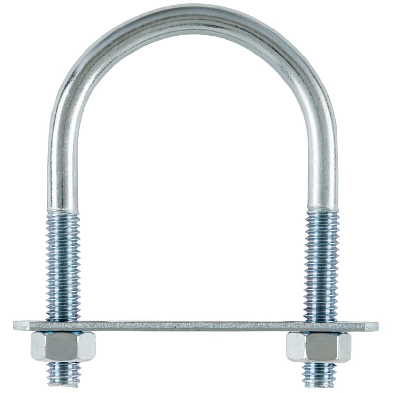 Hampton 5/16 in. X 2 in. W X 3 in. L Coarse Zinc-Plated Steel U-Bolt