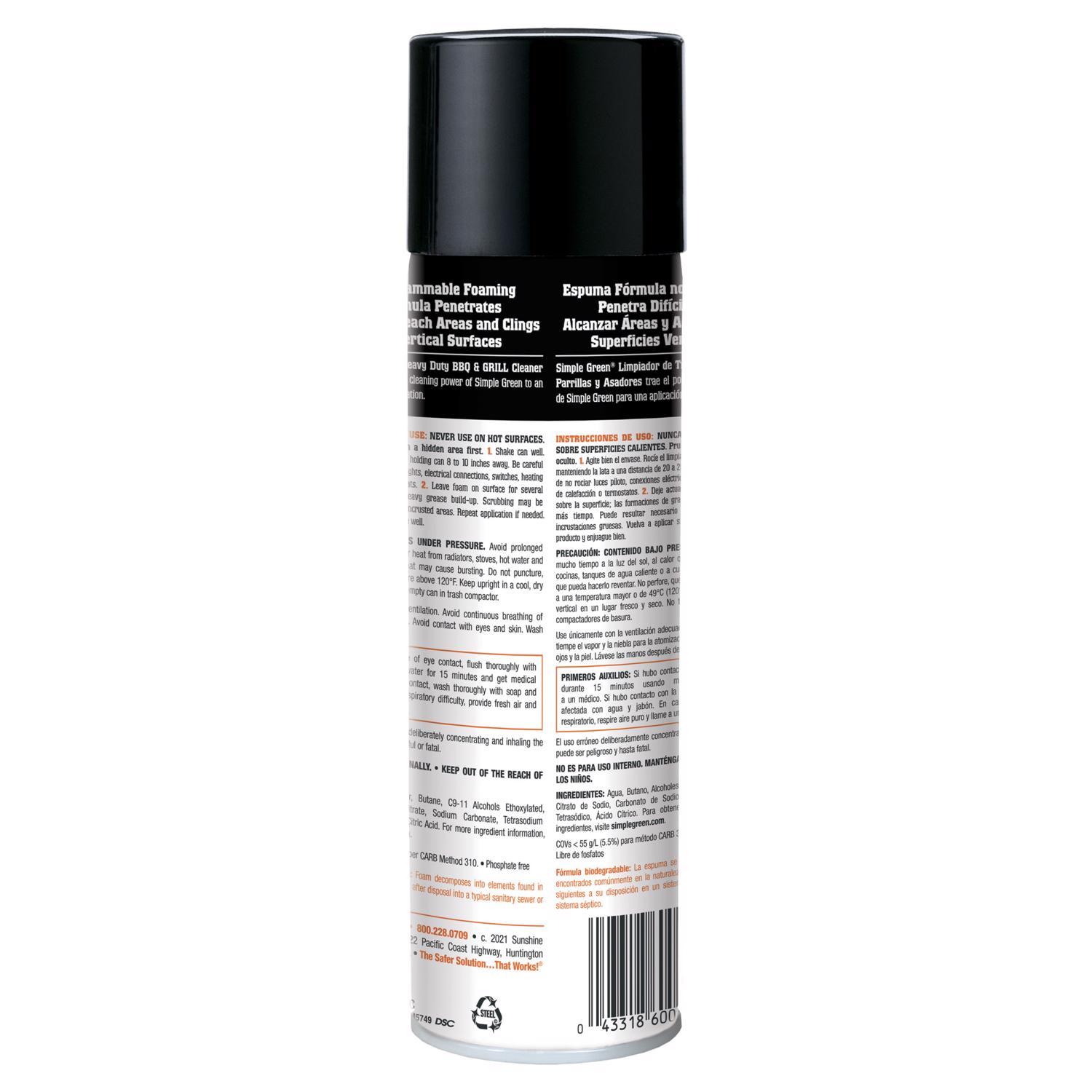 Simple Green No Scent BBQ Grill Cleaner Foam 20 oz