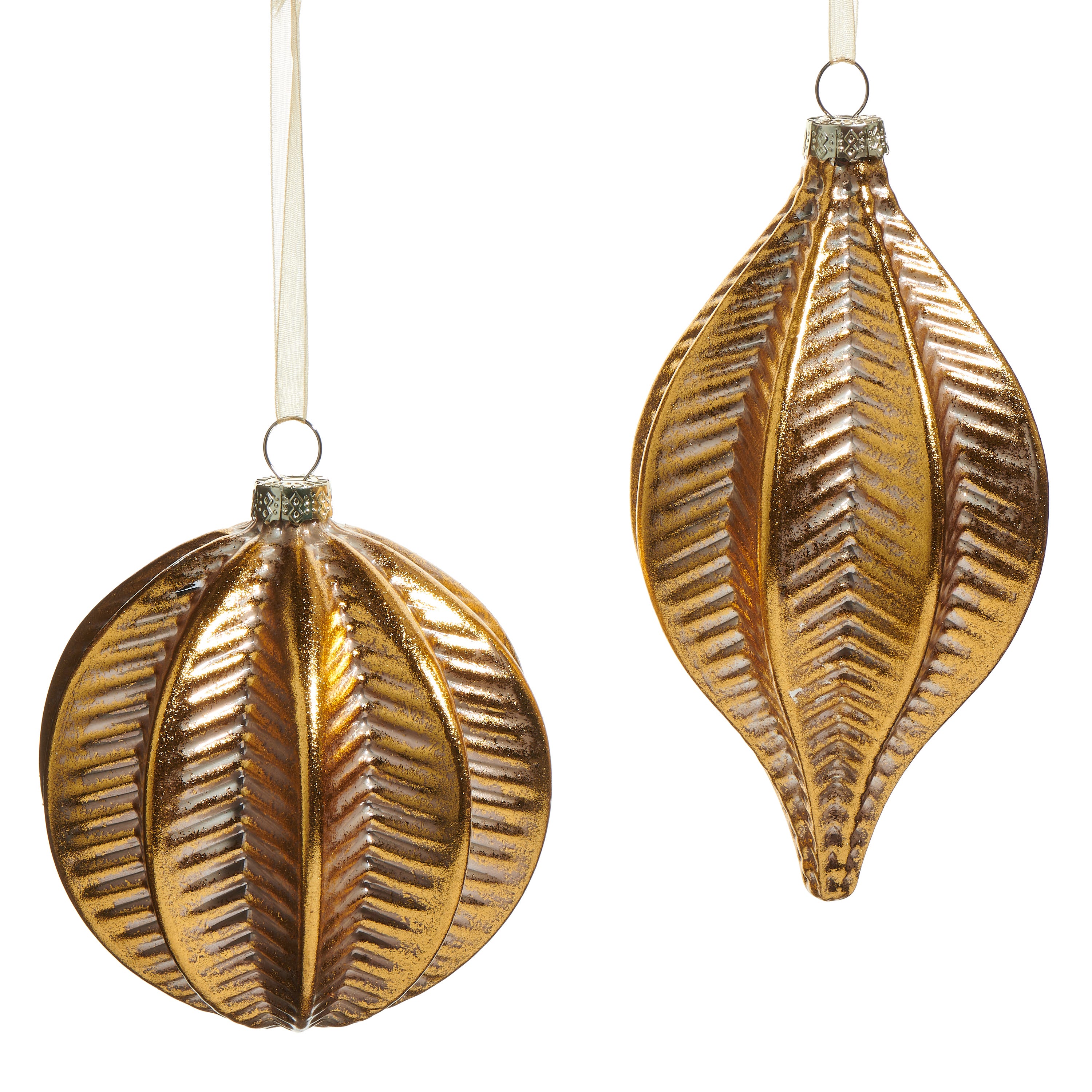 Raz Imports 4 in. Gold Spine Ornament