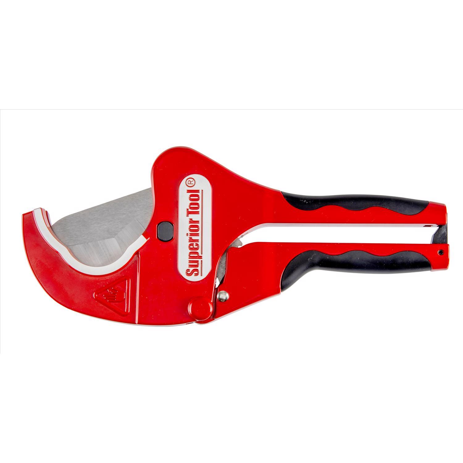 Superior Tool 2-1/2 in. Ratcheting Pipe Cutter 10 in. L Black/Red 1 pc