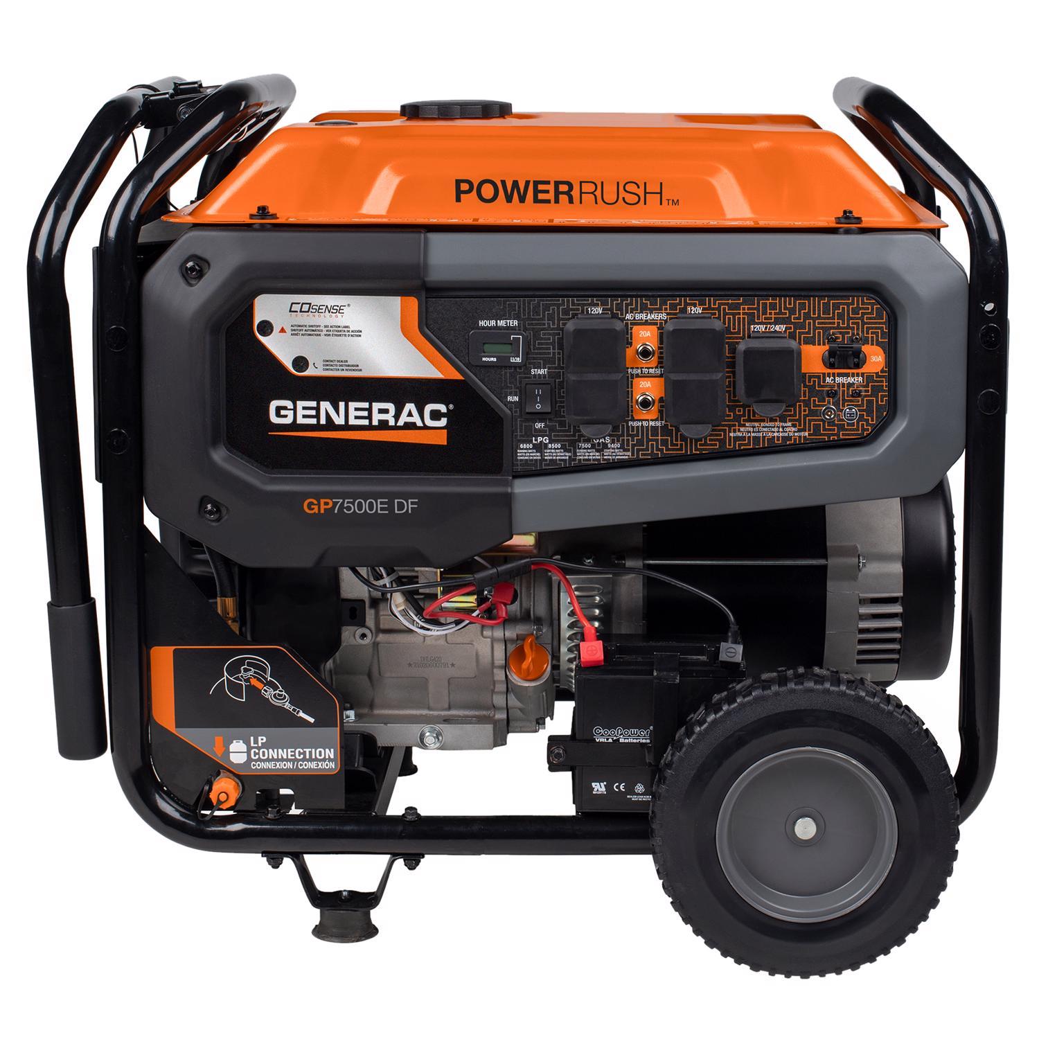Generac GP 7500 W 120 V Gas/LP Portable Portable Generator 7500 W