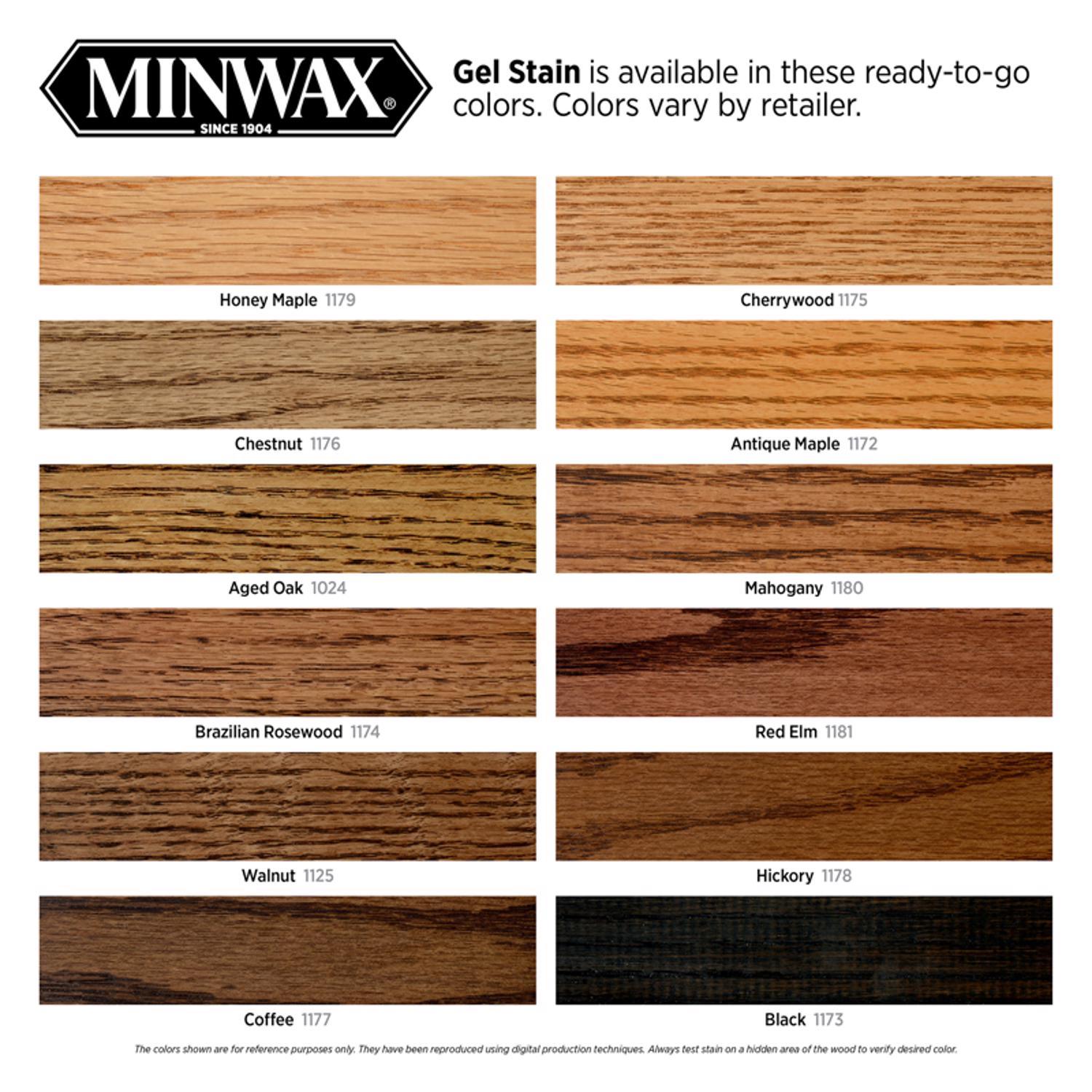 Minwax Gel Stain Semi-Transparent Hickory Oil-Based Gel Stain 1 qt