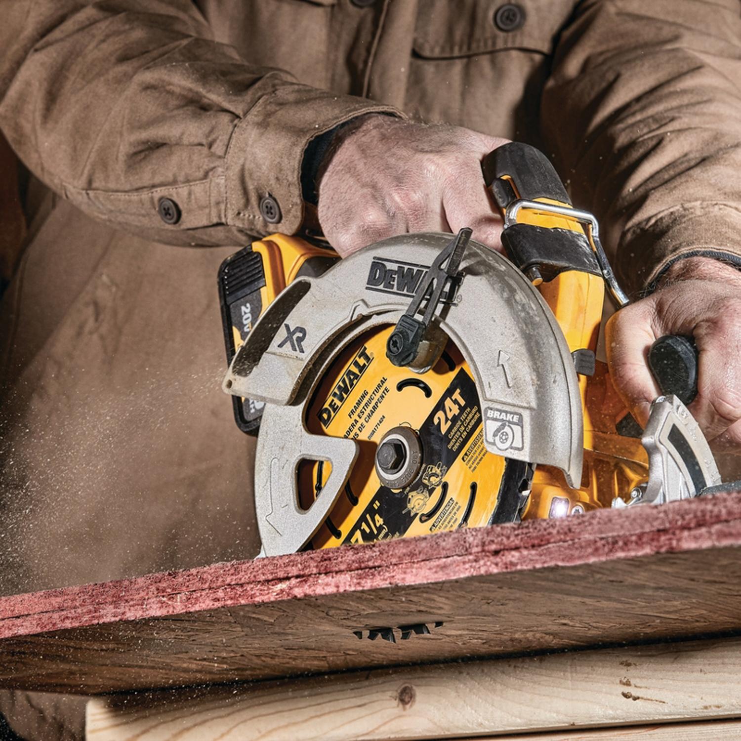 DeWalt 7-1/4 in. D X 5/8 in. Tungsten Carbide Circular Saw Blade Set 24 teeth 2 pk