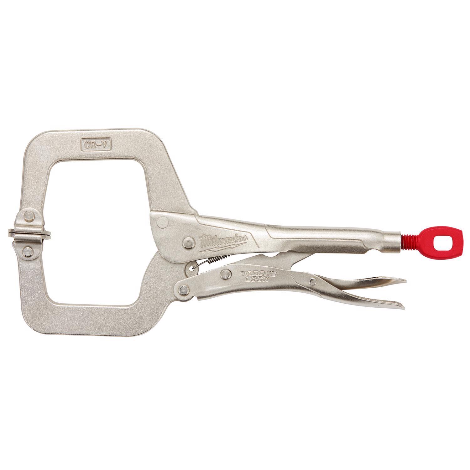 Milwaukee Torque Lock 3-1/2 in. X 4.00 in. D Locking C-Clamp with Swivel Pads 500 lb 1 pc