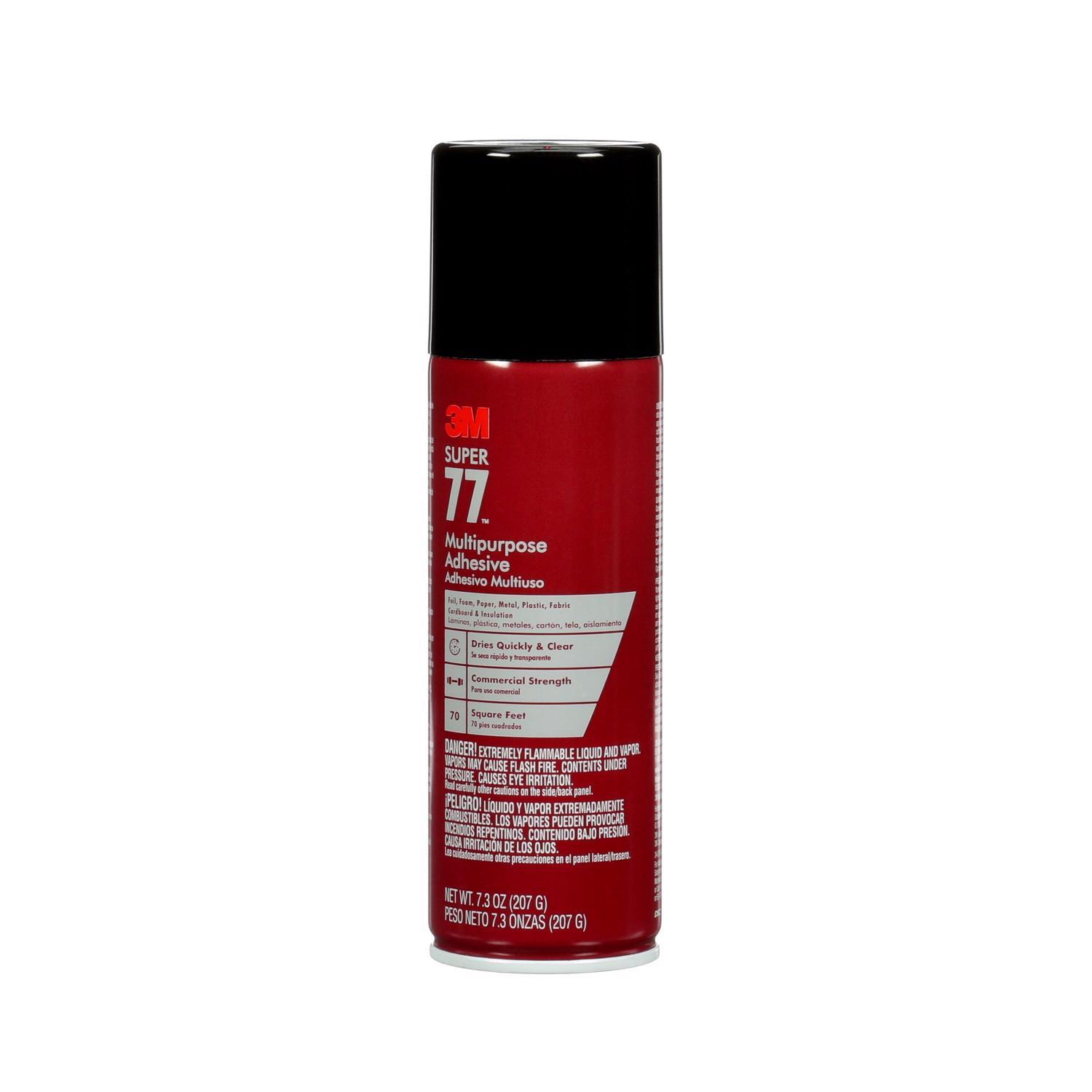 3M Super 77 Medium Strength Clear Adhesive 7.3 oz