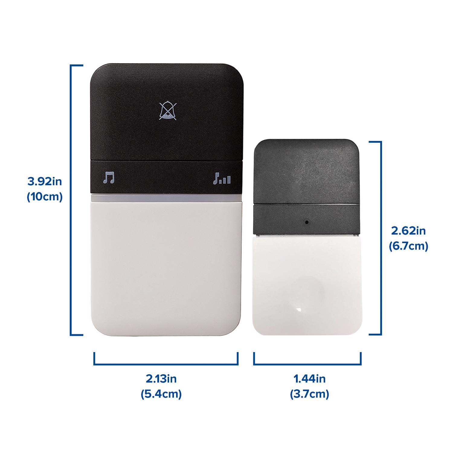 Heath Zenith Piezo Black/White Plastic Wireless Door Chime Bell