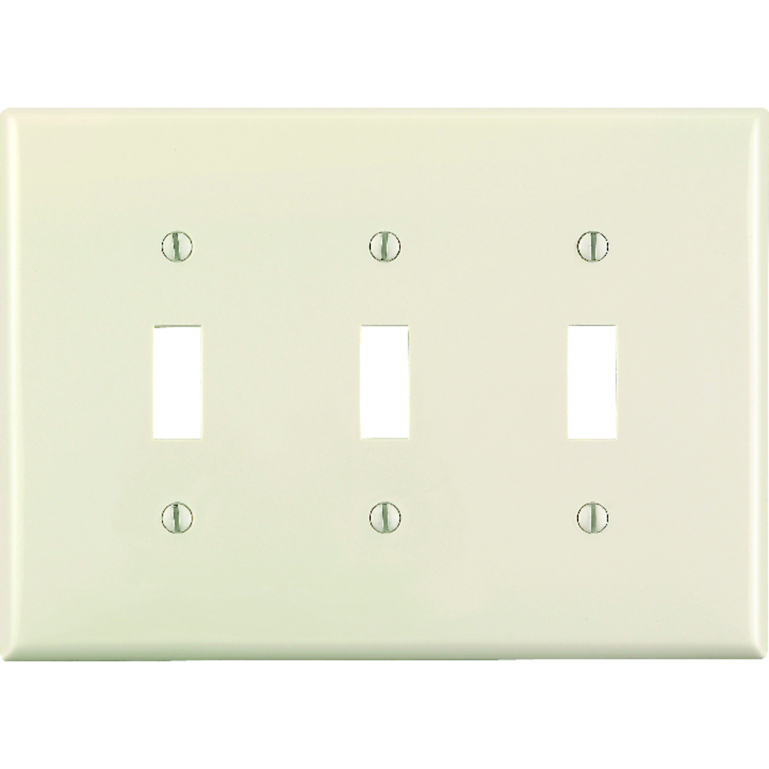 Leviton Almond 3 gang Thermoset Plastic Toggle Wall Plate 1 pk