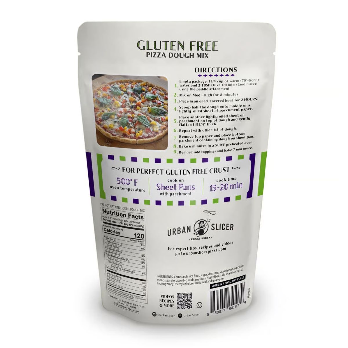 Urban Slicer Pizza Worx Pizza Dough Gluten Free Pizza Dough Mix 13.9 oz.