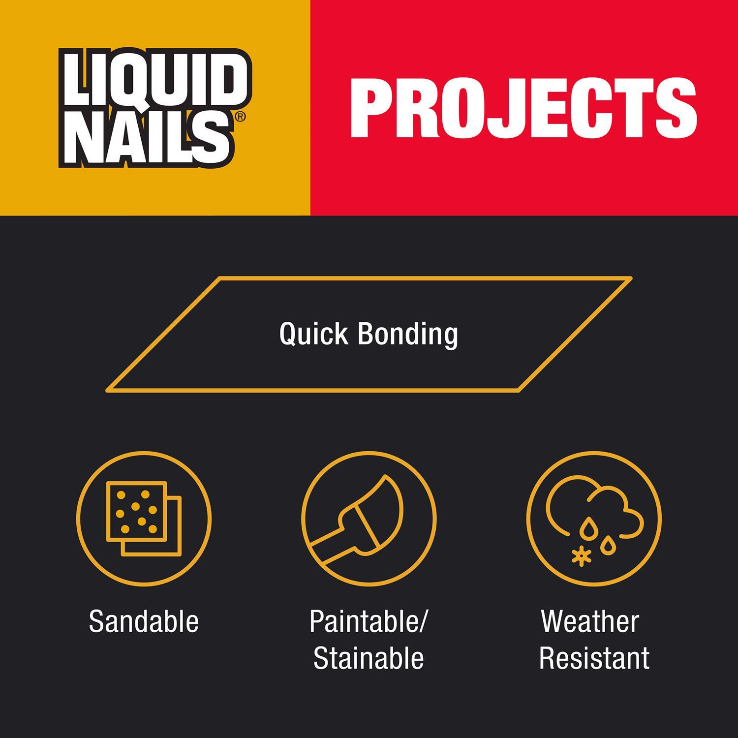 Liquid Nails Small Projects High Strength Latex White Adhesive 4 oz