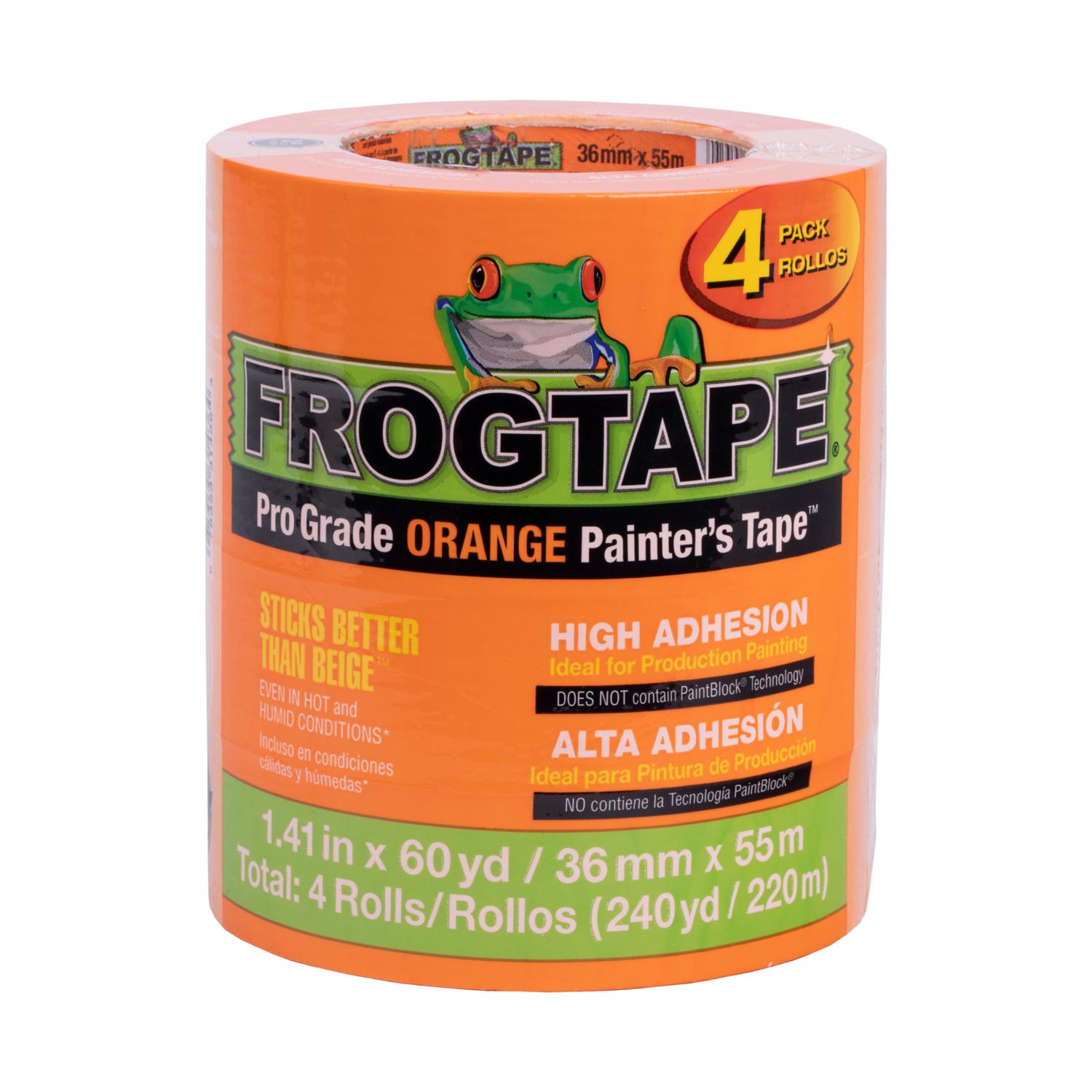 FrogTape Pro Grade 1.41 W X 60 yd L Orange High Strength Painter's Tape 4 Pack