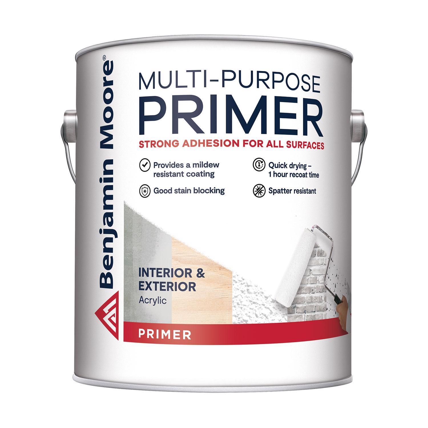 Benjamin Moore White Flat Water-Based Acrylic Primer 1 gal