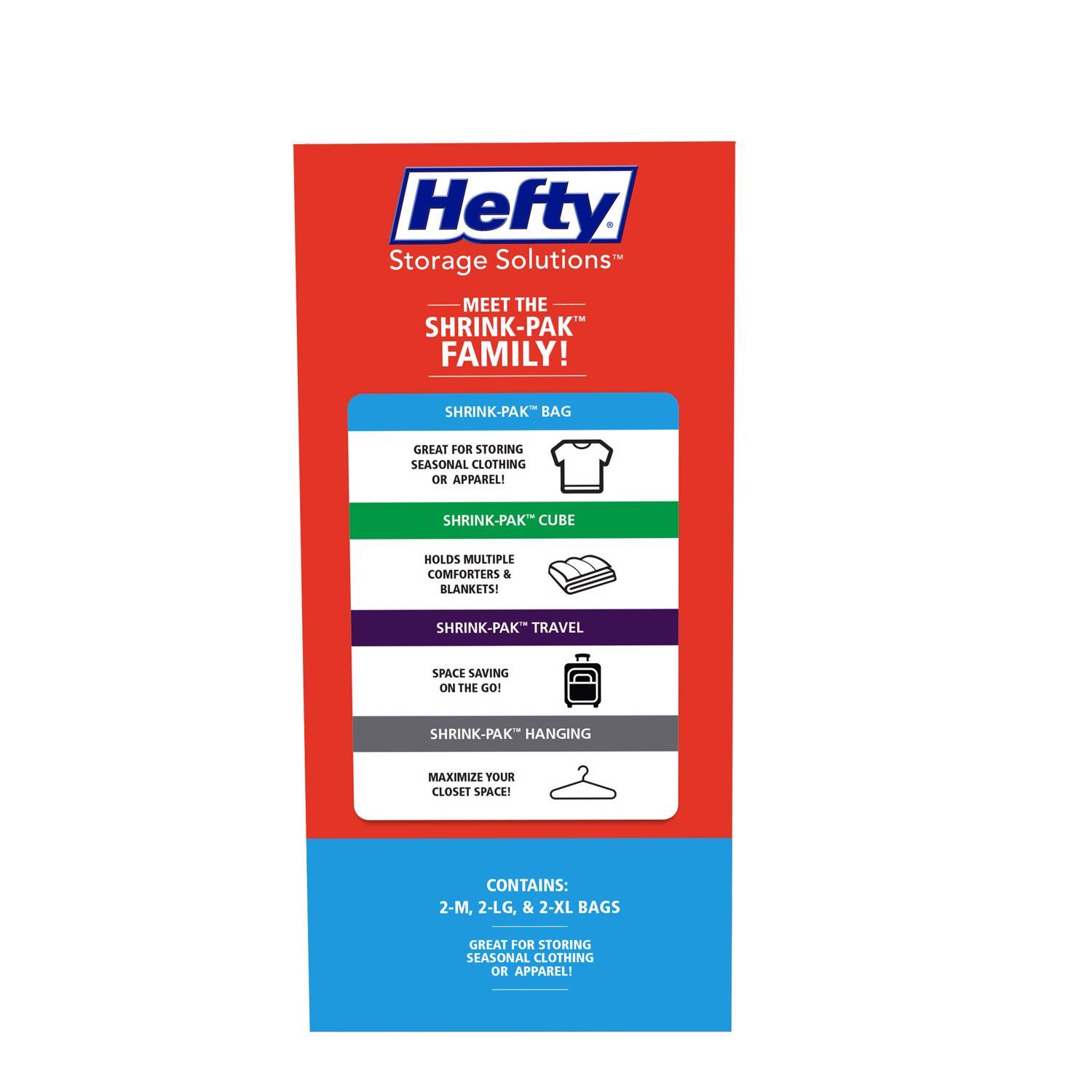 Hefty Shrink-Pak Clear Vaccum Storage Bag