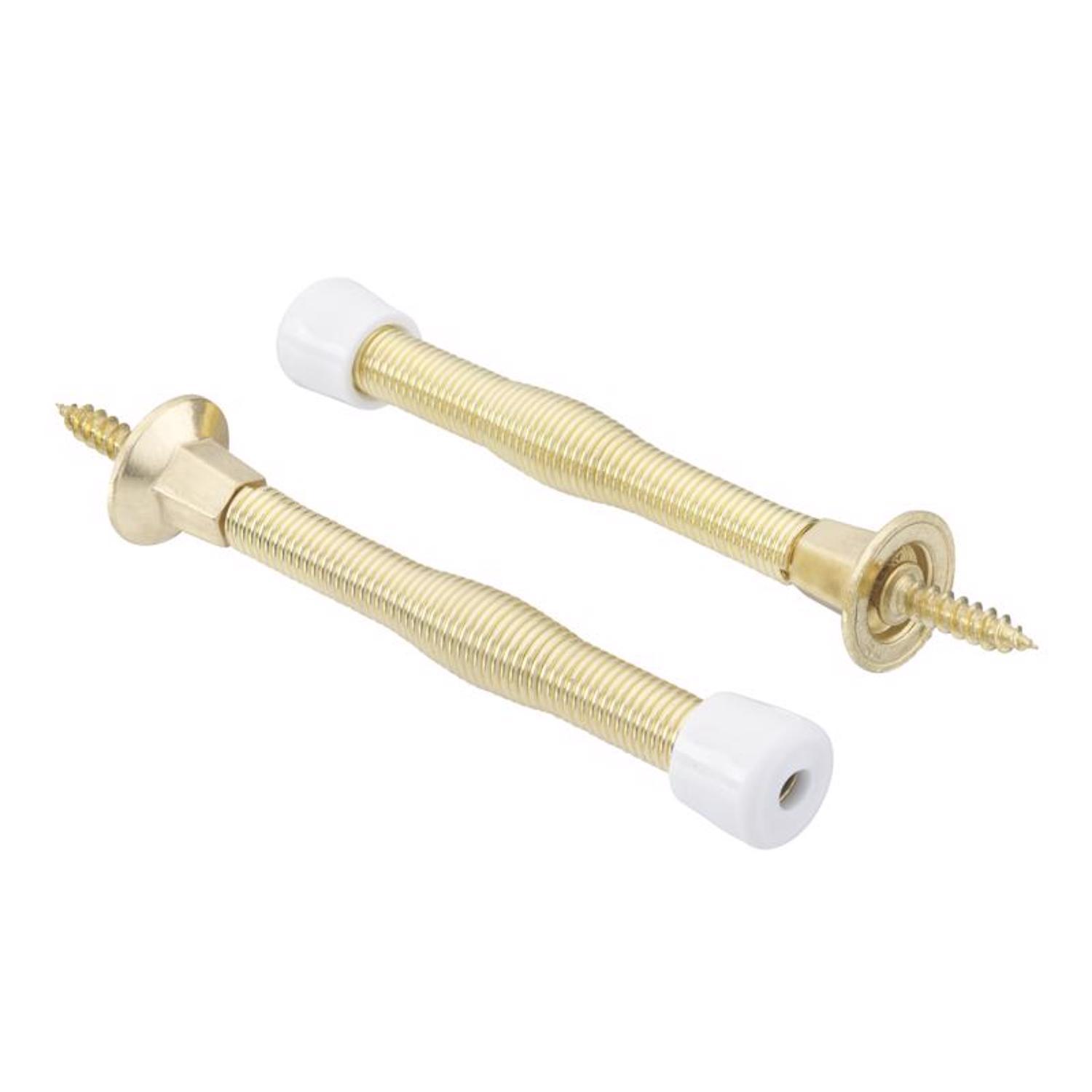 Ace 3 in. W Metal Bright Gold Spring Door Stop Mounts to door and wall 1.5 in.