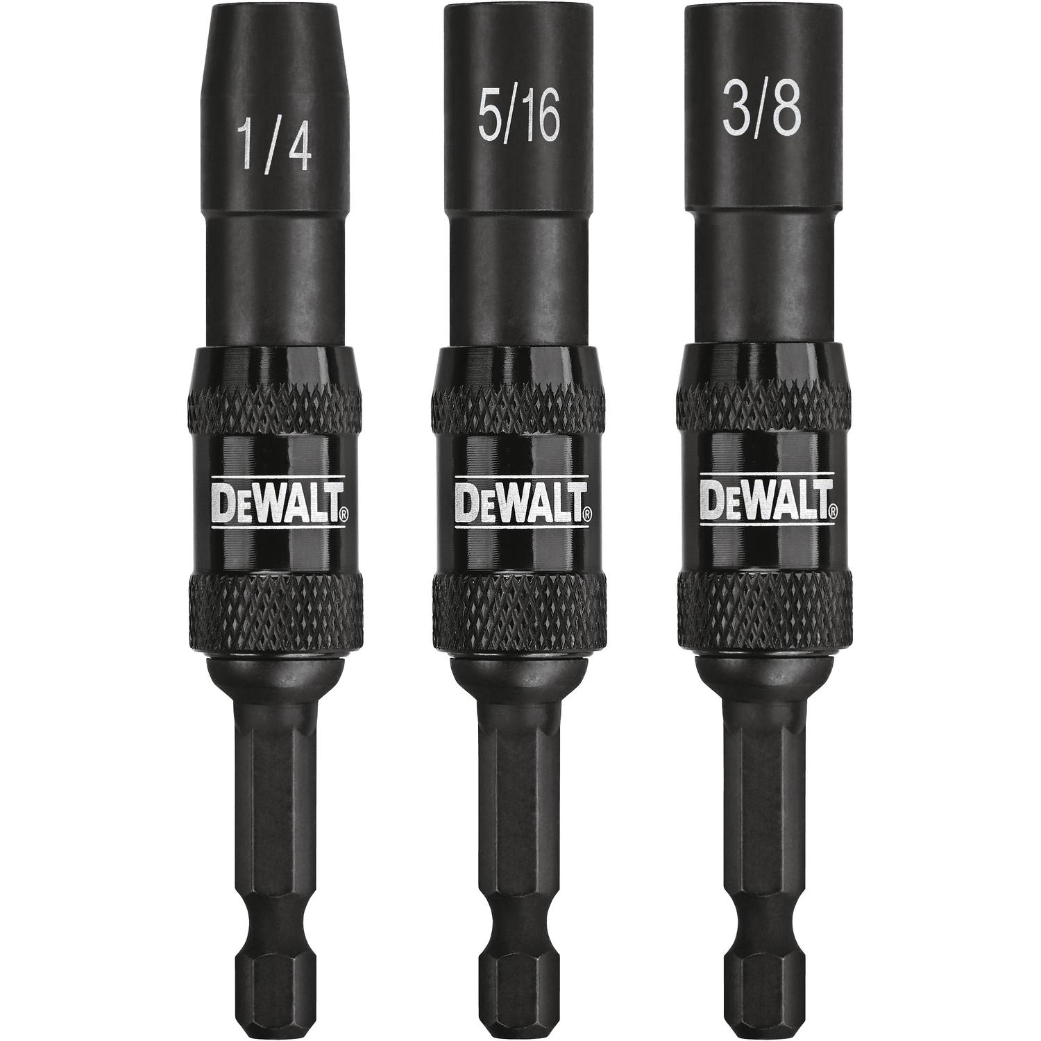 DeWalt Impact Ready Multi Size in. X 2-9/16 in. L Black Oxide Nut Driver Set 3 pc