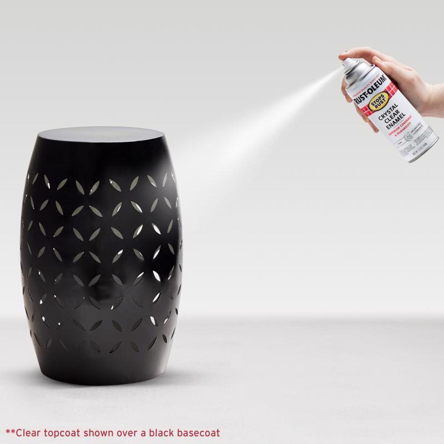 Rust-Oleum Stops Rust Indoor and Outdoor Gloss Crystal Clear Rust Prevention Paint 12 oz