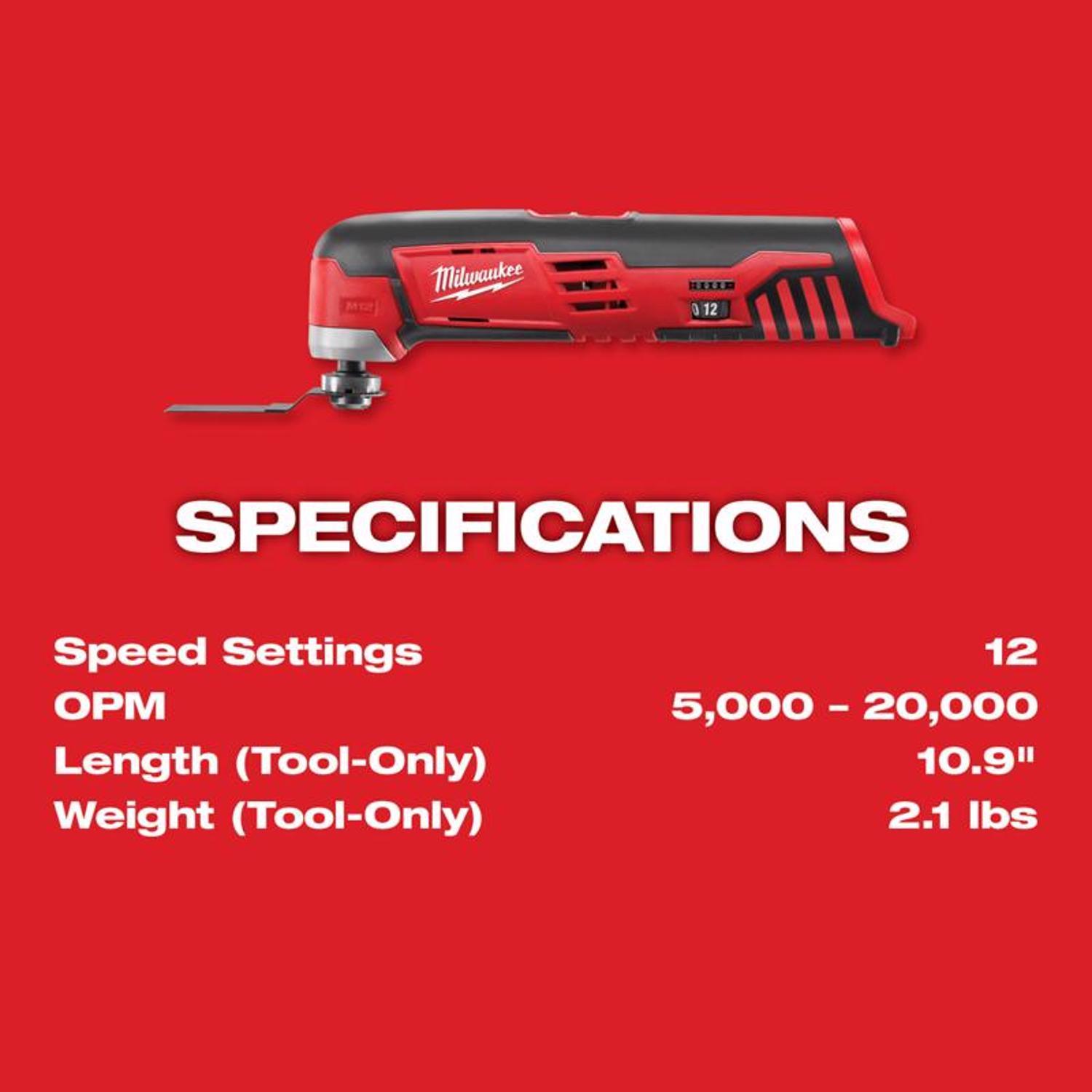 Milwaukee M12 Cordless Oscillating Multi-Tool Tool Only