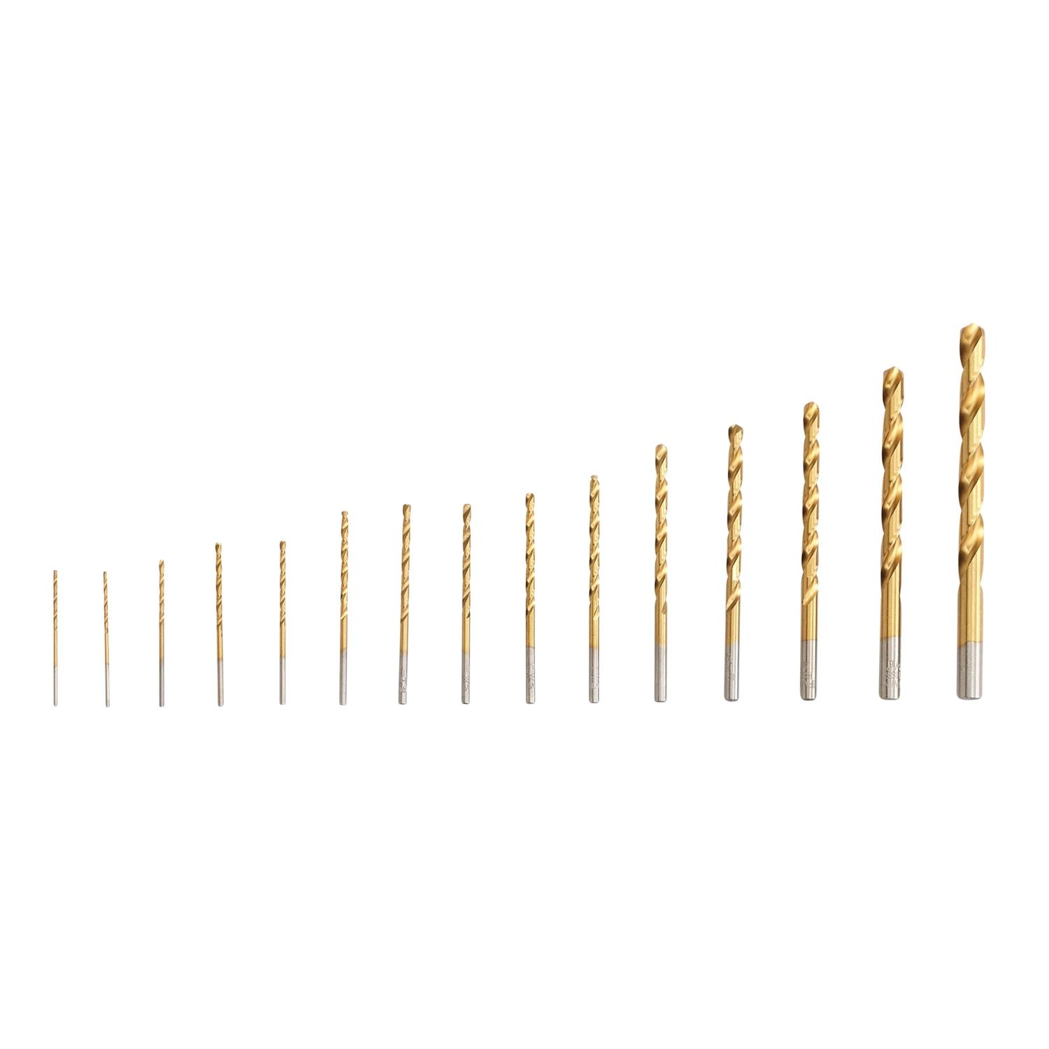 Irwin High Speed Steel Drill Bit Set Straight Shank 15 pc