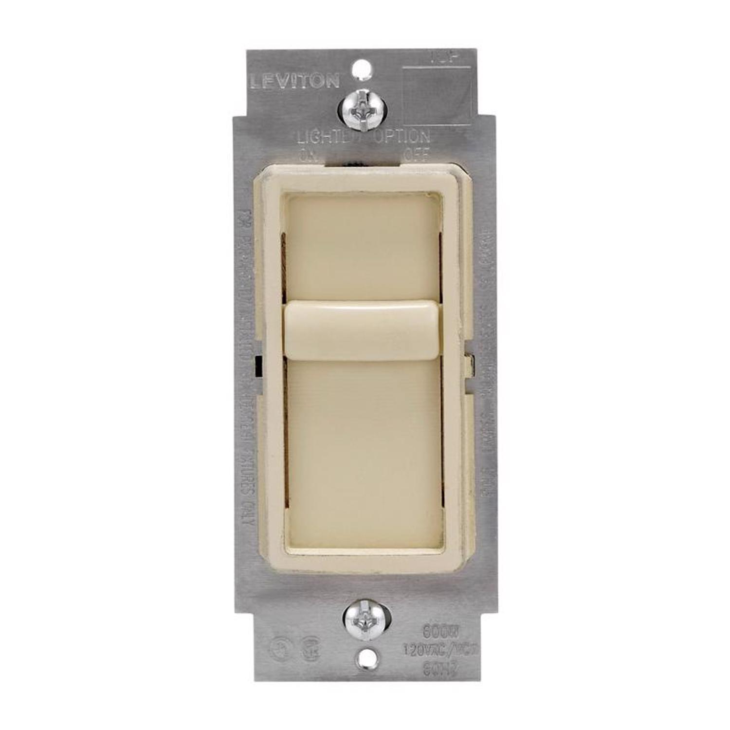 Leviton Decora SureSlide Ivory 600 W Slide Dimmer Switch 1 pk
